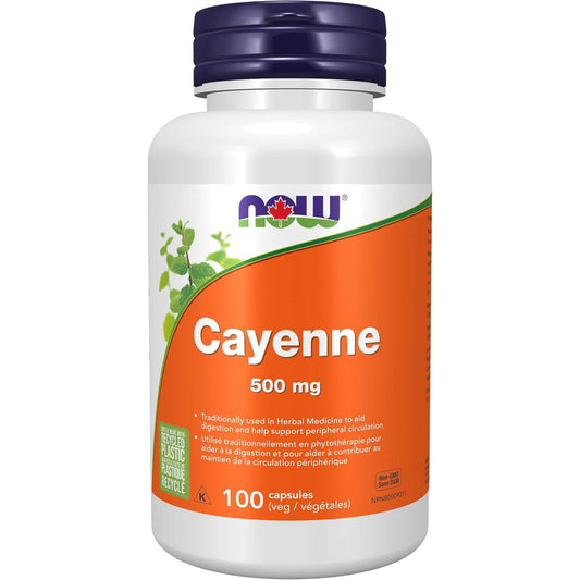 100 Vegetable Capsules | NOW Cayenne 500 mg