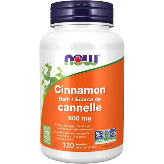 120 Vegetable Capsules | NOW Cinnamon Bark 600 mg