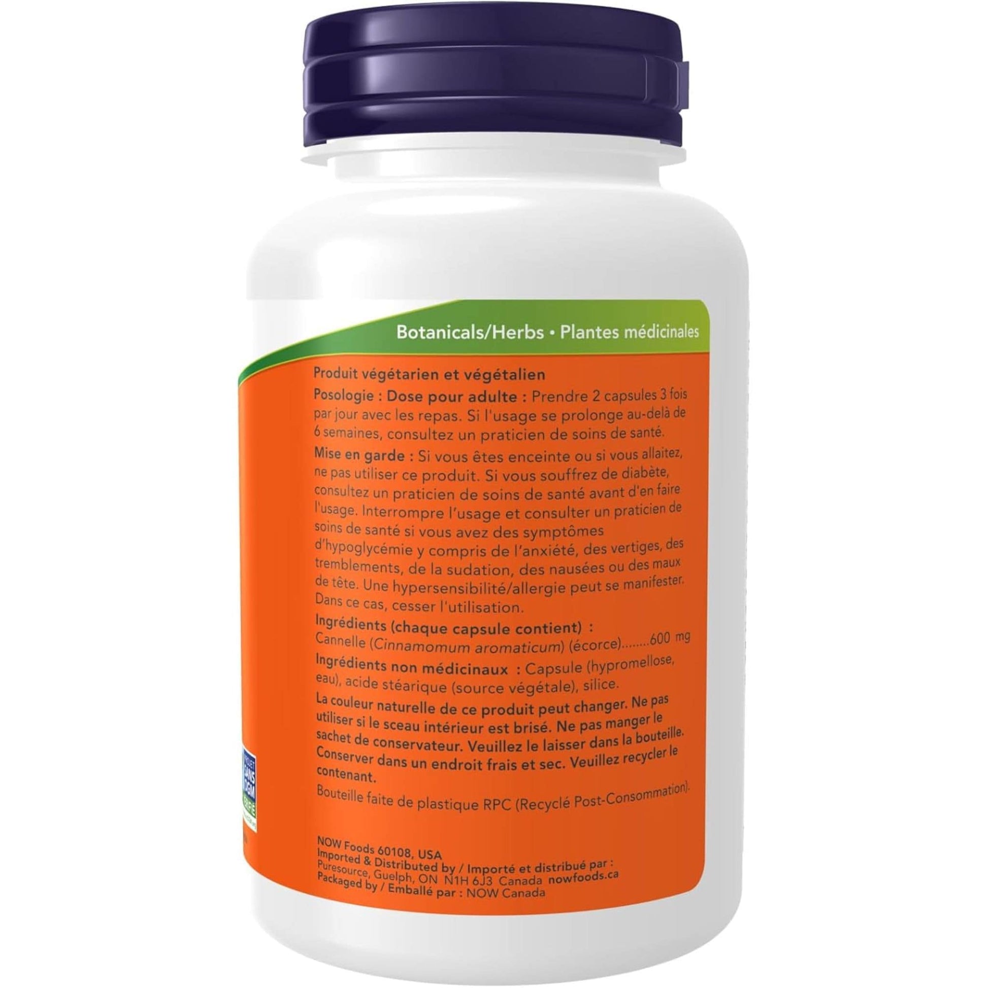 120 Vegetable Capsules | NOW Cinnamon Bark 600 mg