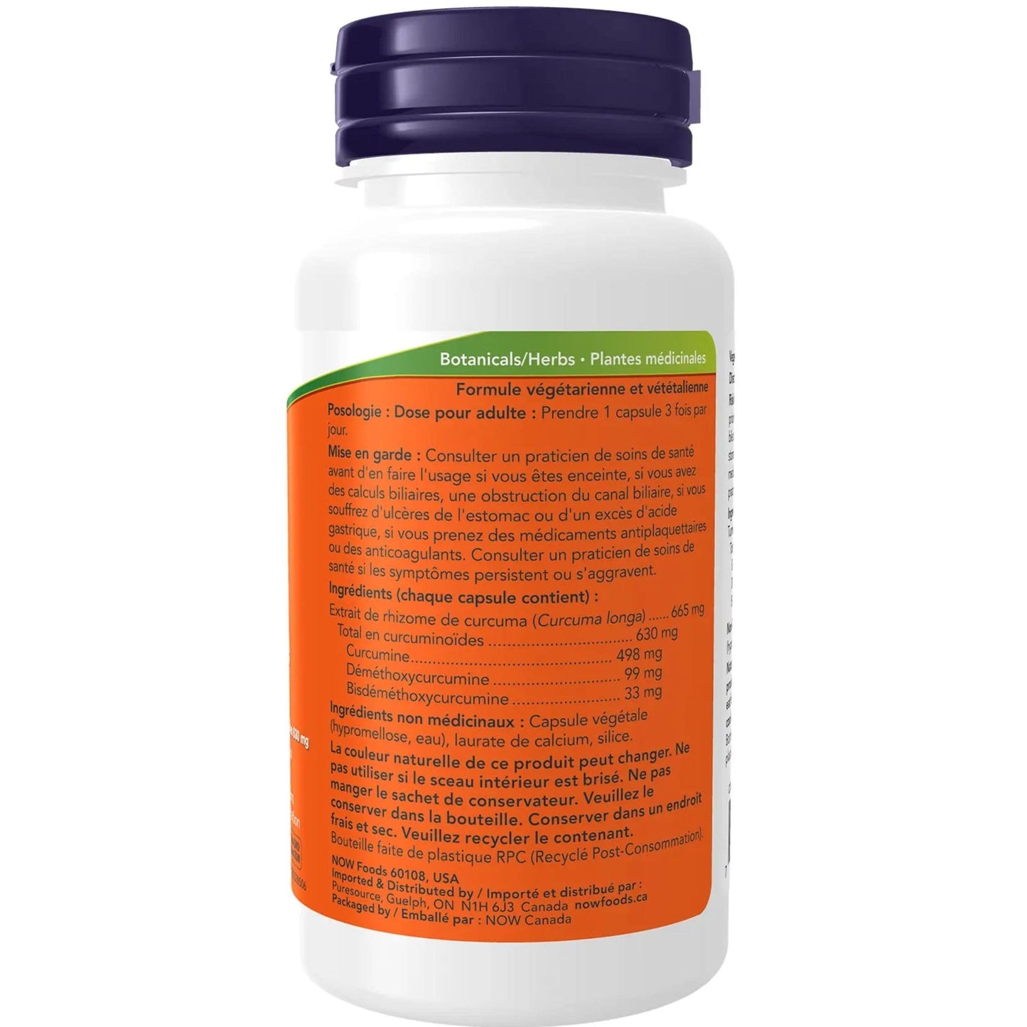 60 Vegetable Capsules |NOW Turmeric Curcumin Complex, 630 mg of Total Curcuminoids