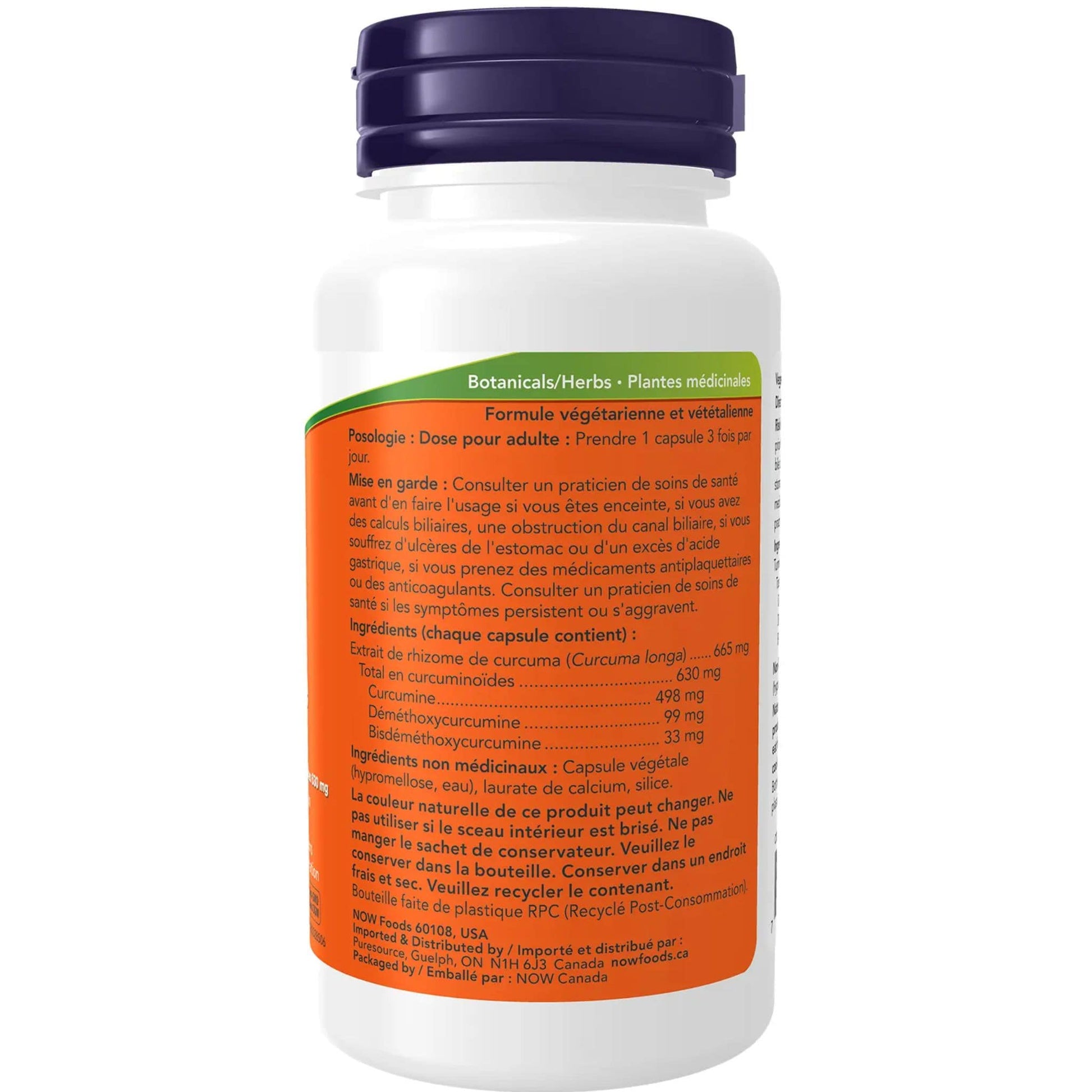 60 Vegetable Capsules |NOW Turmeric Curcumin Complex, 630 mg of Total Curcuminoids