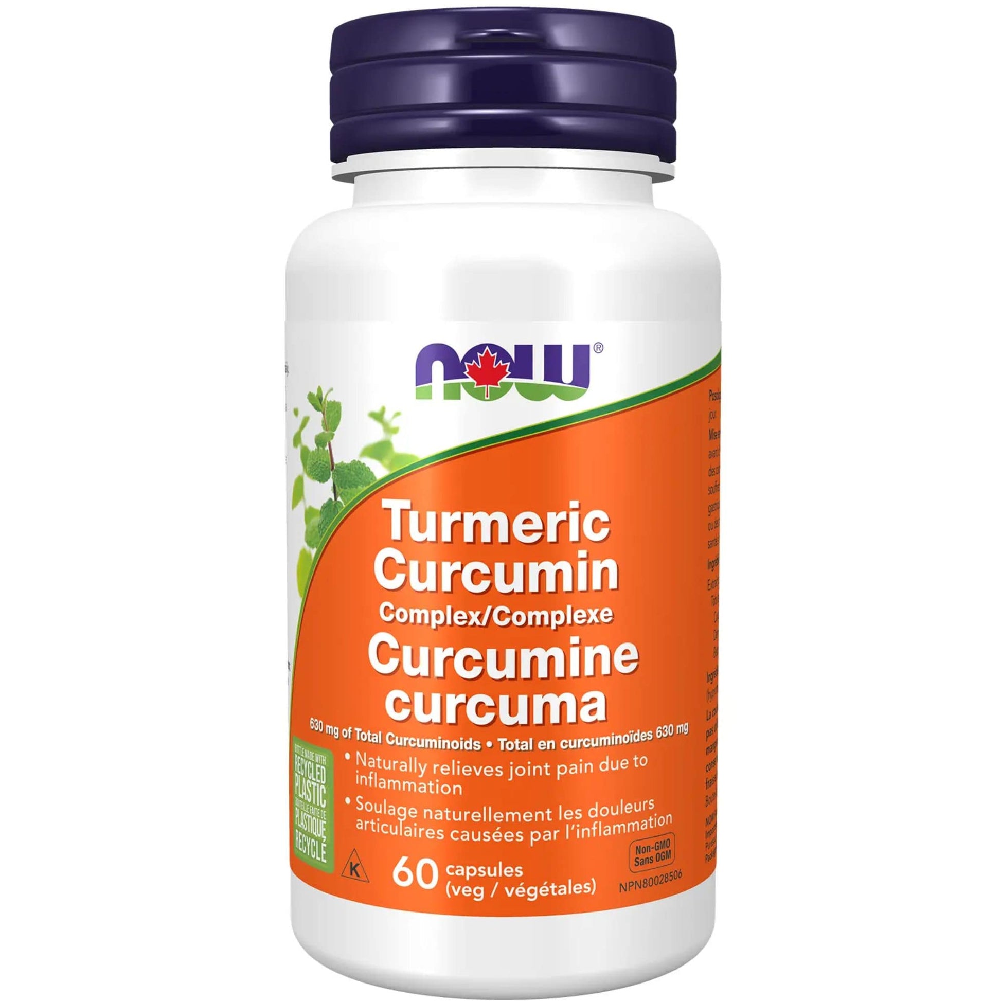 60 Vegetable Capsules |NOW Turmeric Curcumin Complex, 630 mg of Total Curcuminoids
