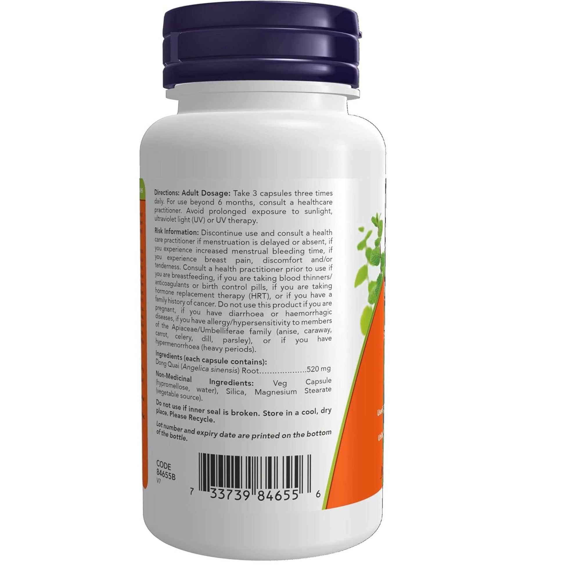 100 Vegetable Capsules | NOW Dong Quai 520 mg