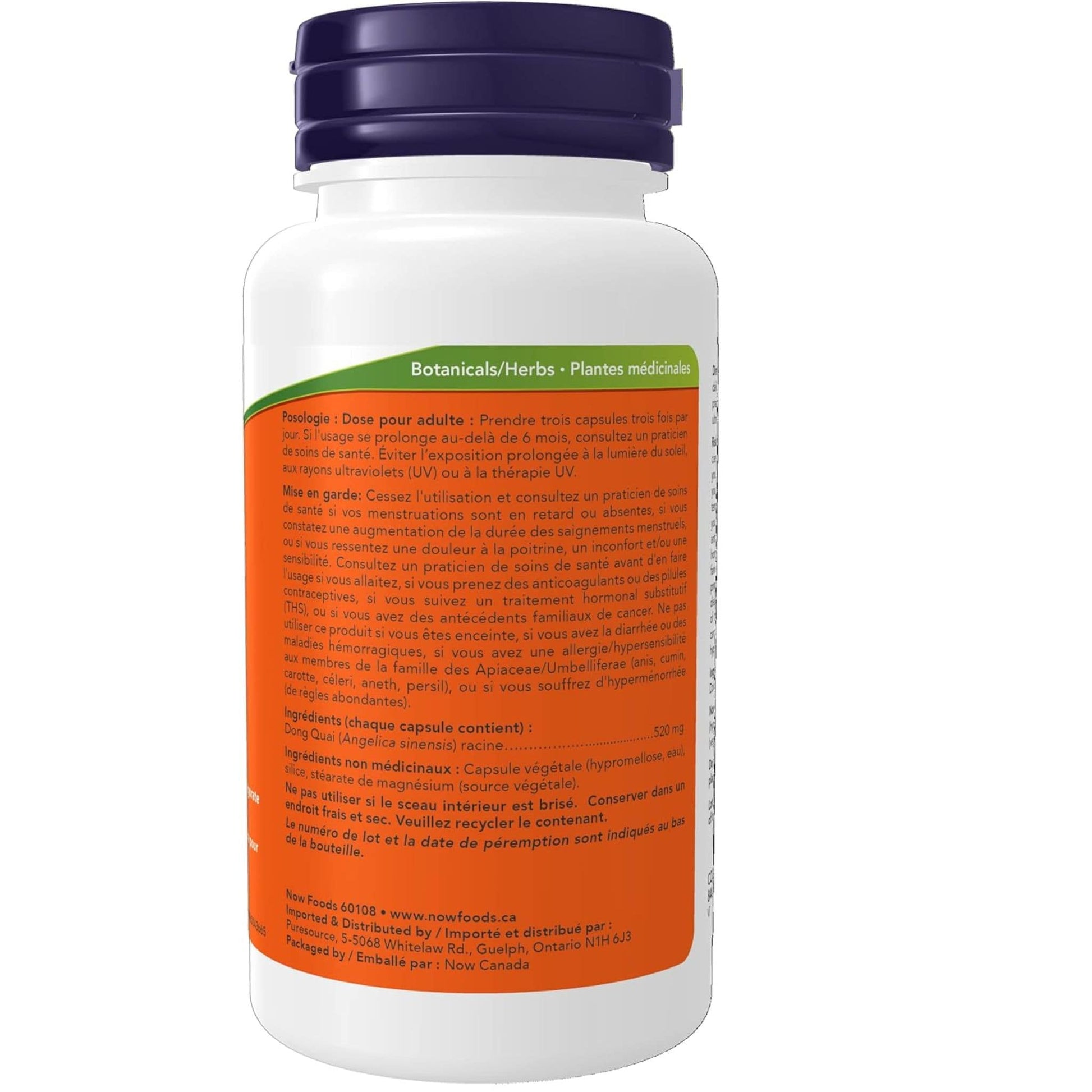 100 Vegetable Capsules | NOW Dong Quai 520 mg