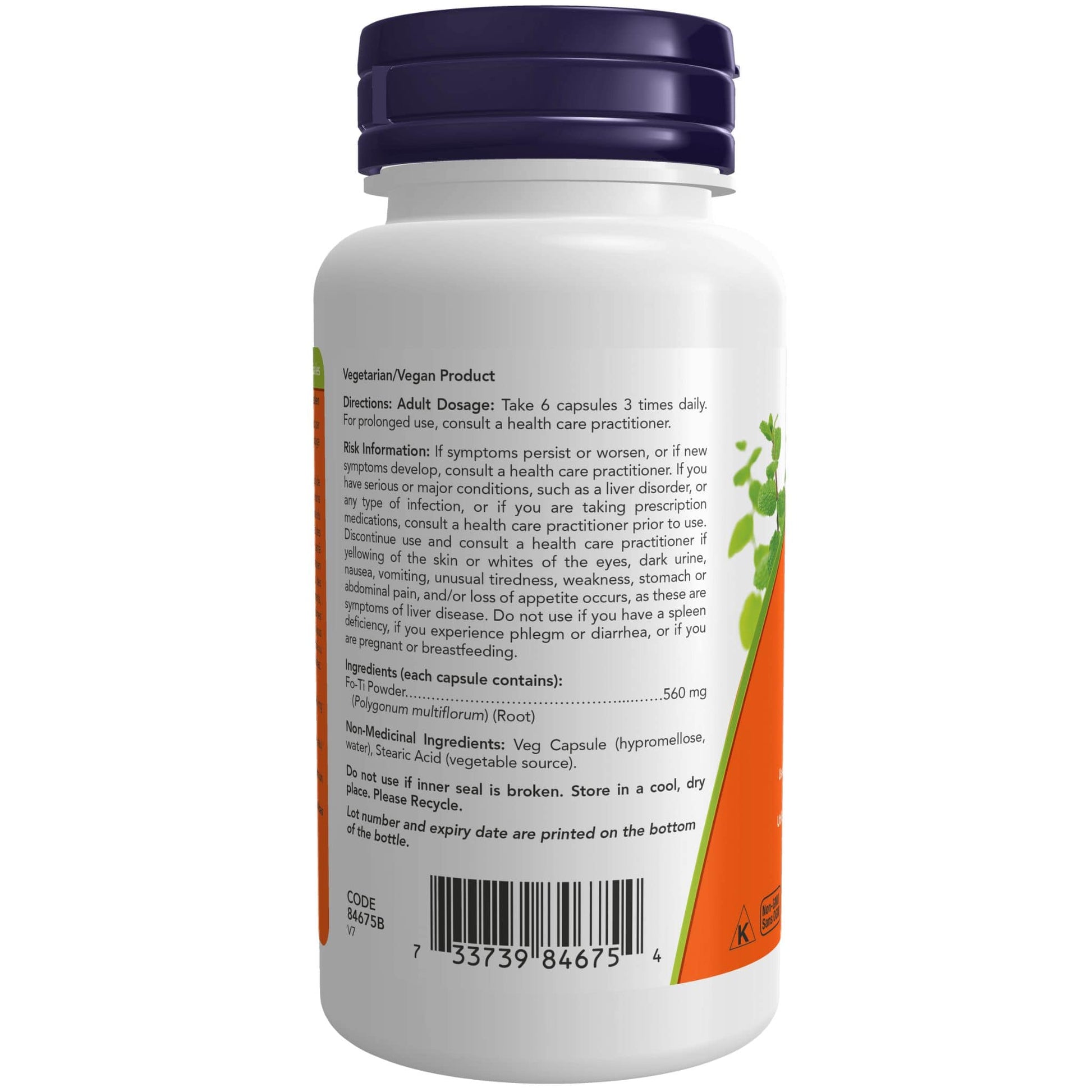 100 Vegetable Capsules | NOW Fo-Ti (He Shou Wu) 560 mg