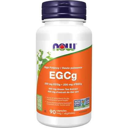 90 Vegetable Capsules | NOW EGCg 400 mg, High Potency