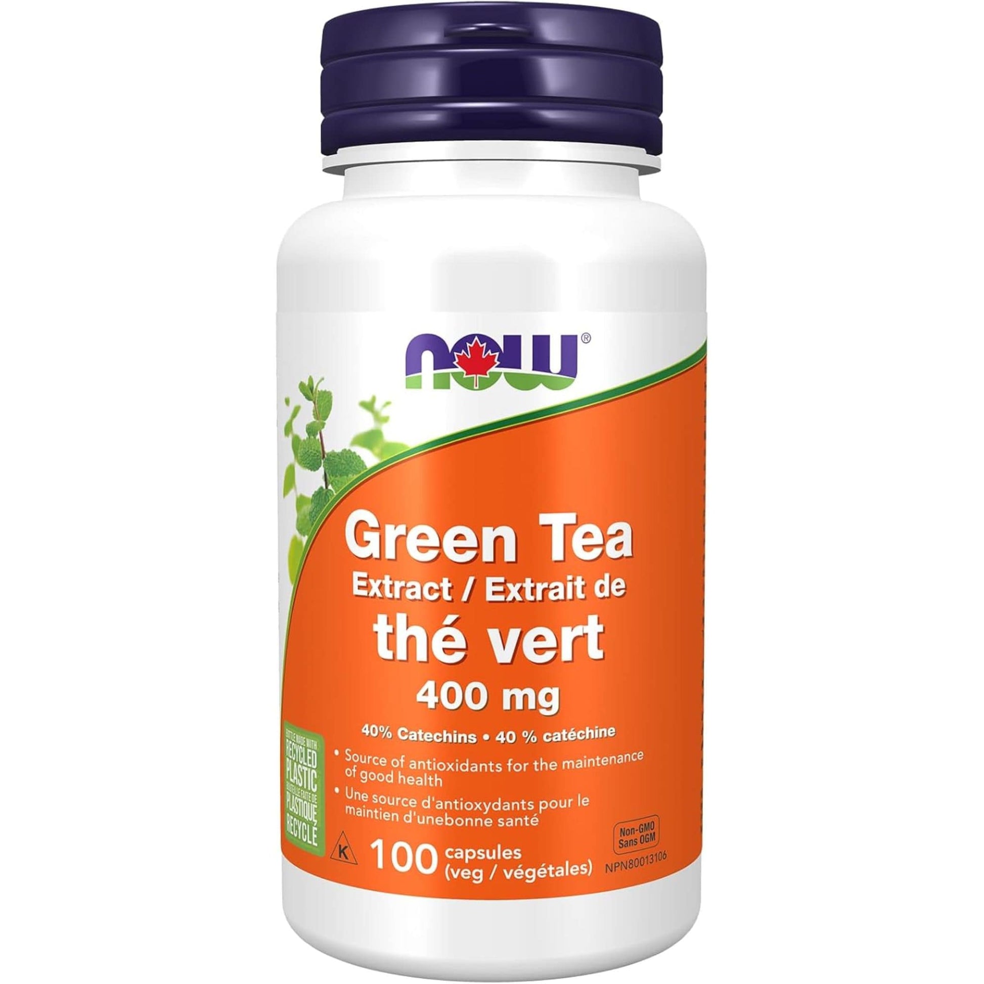 100 Vegetable Capsules | NOW Green Tea Extract 400 mg
