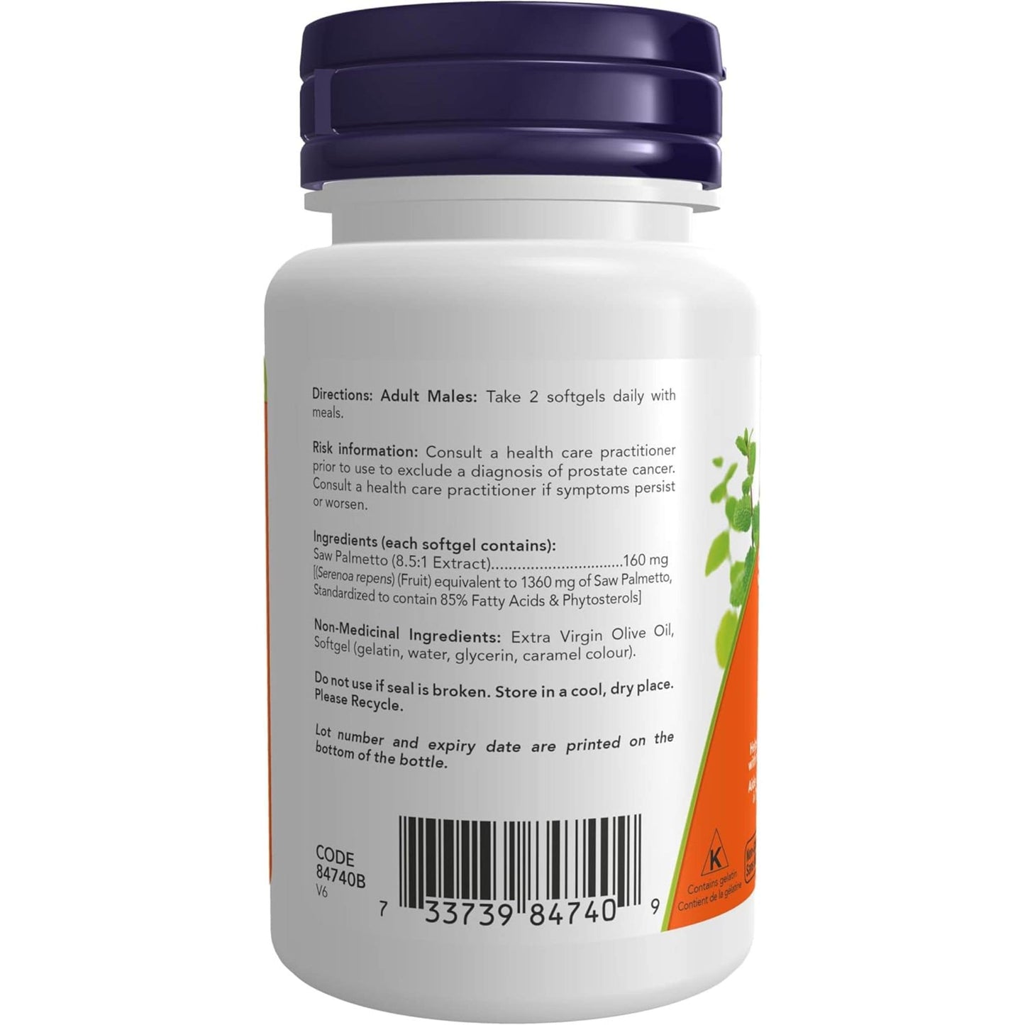 60 Softgels | NOW Saw Palmetto Extract 160 mg