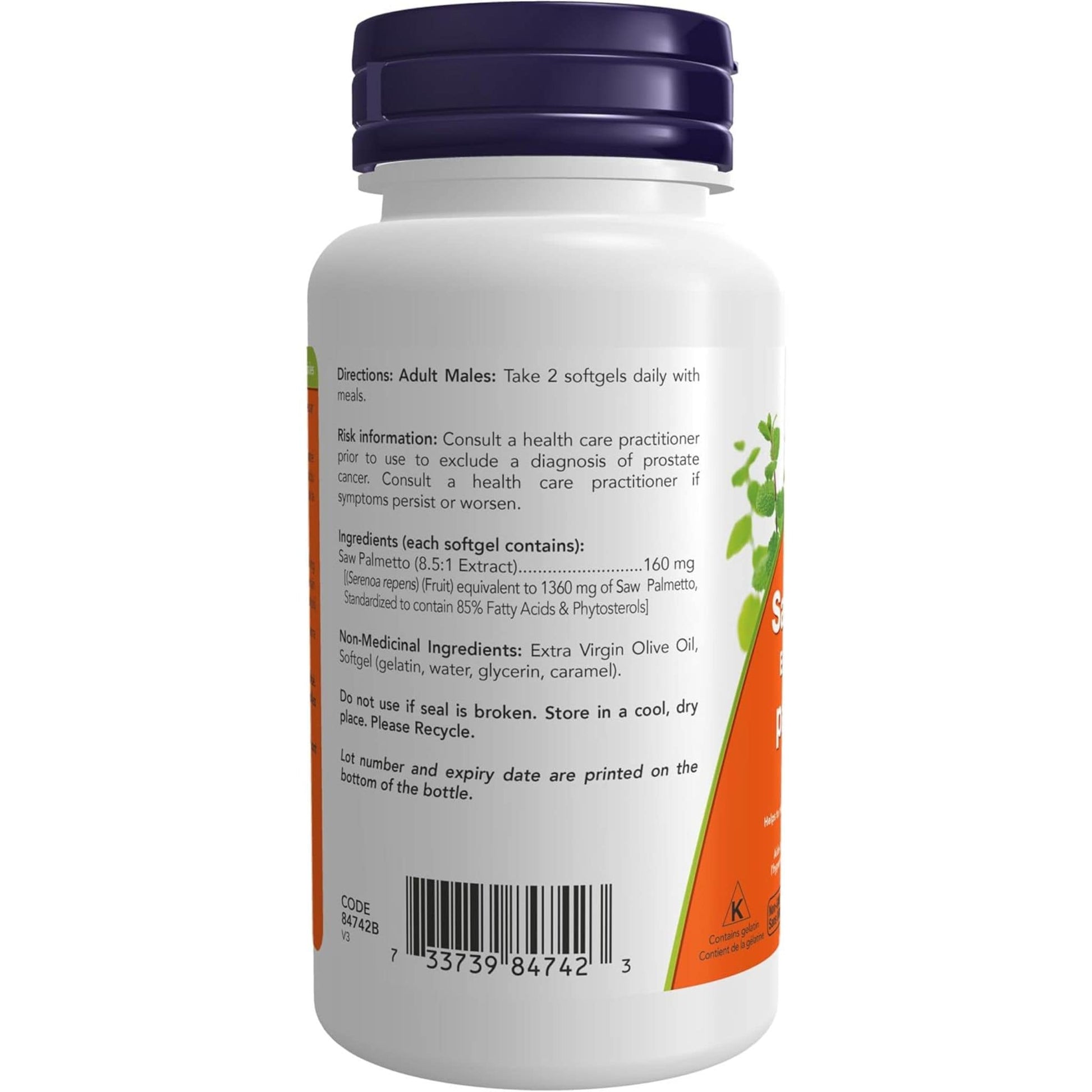 120 Softgels | NOW Saw Palmetto Extract 160 mg