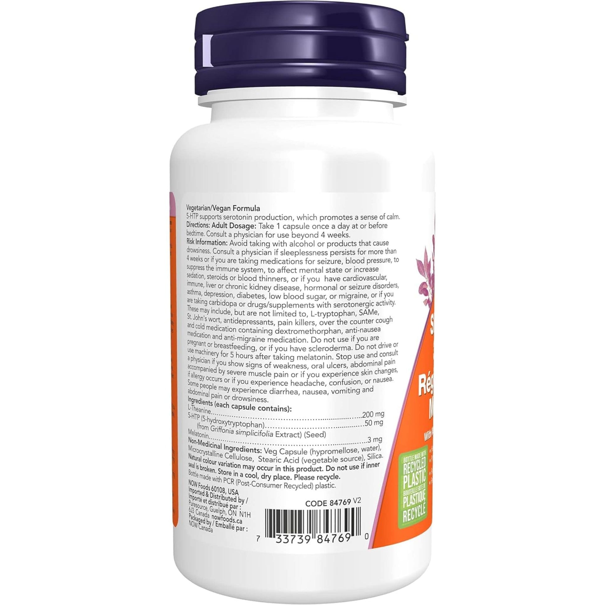 90 Vegetable Capsules | NOW Sleep Regimen 3-in-1 Blend With Melatonin