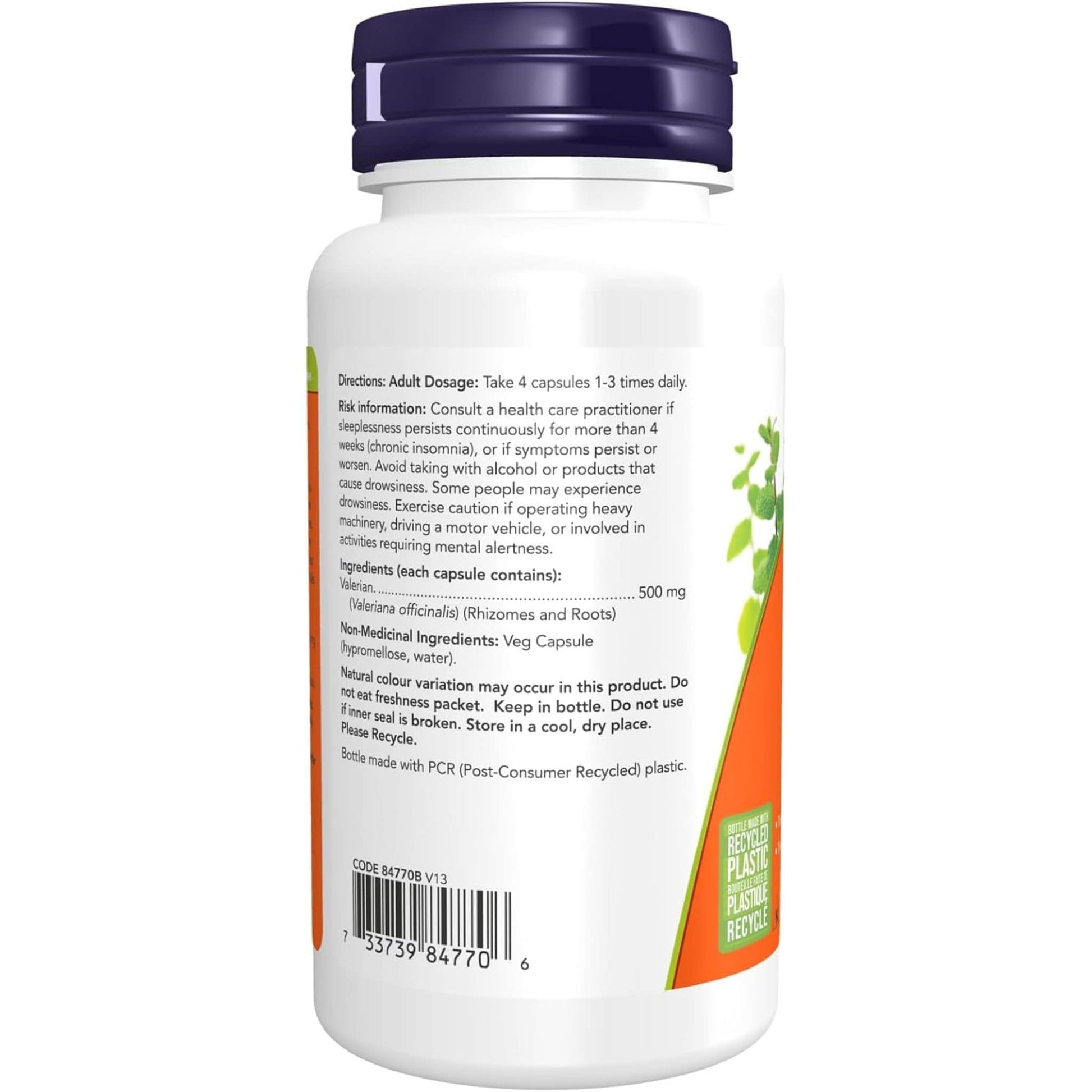 100 Vegetable Capsules | NOW Valerian Root 500 mg
