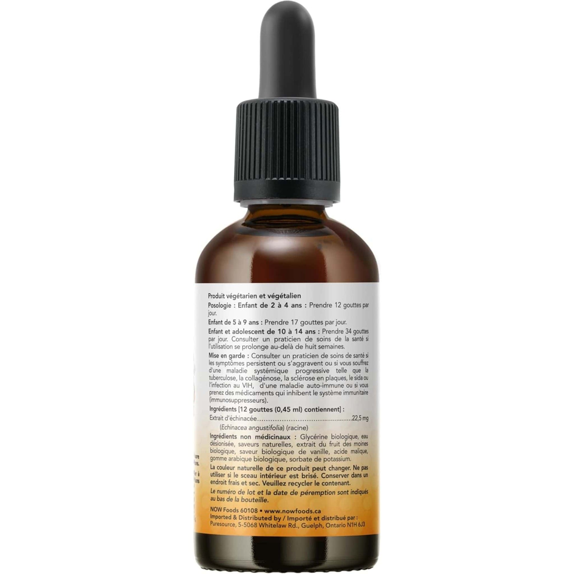 59mL | NOW Kids Liquid Echinacea, Sugar and Alcohol Free