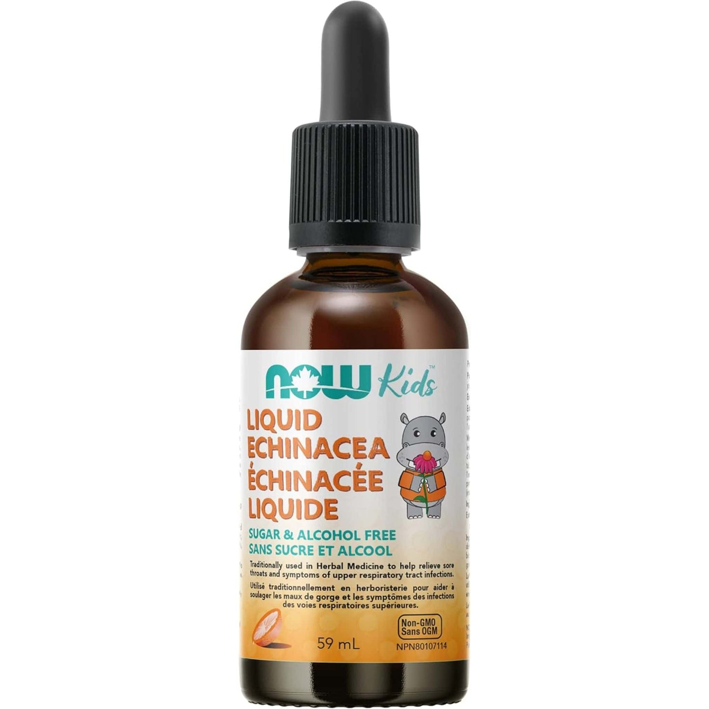 59mL | NOW Kids Liquid Echinacea, Sugar and Alcohol Free