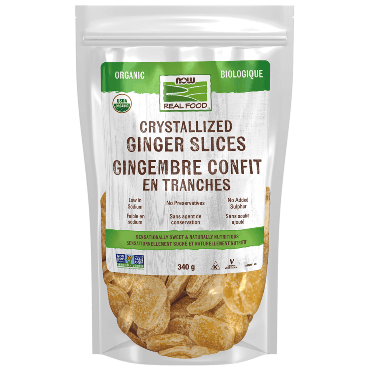 340g | NOW Foods Crystallized Ginger Slices