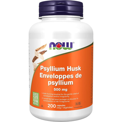 200 Vegetable Capsules | NOW Psyllium Husk 500 mg