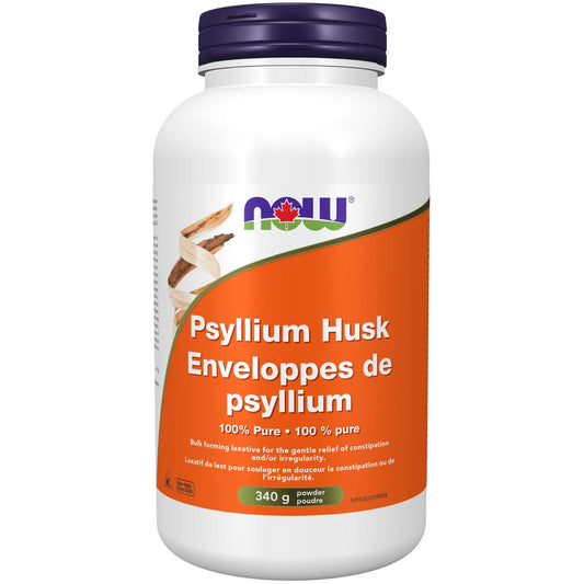 Unflavoured, 340g | NOW Psyllium Husk Powder, 100% Pure