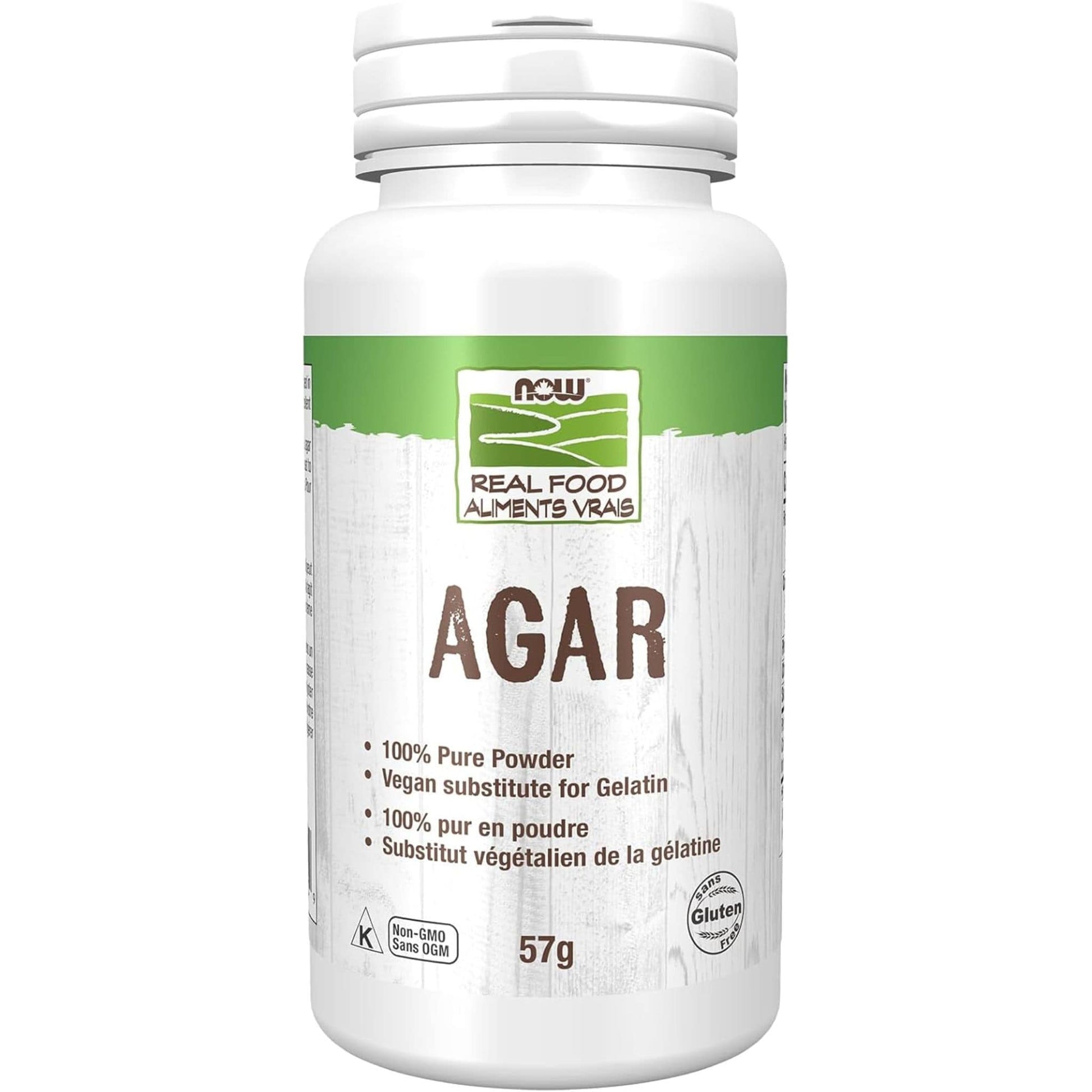 Unflavoured, 57g | NOW Real Foods AGAR 100% Pure Powder