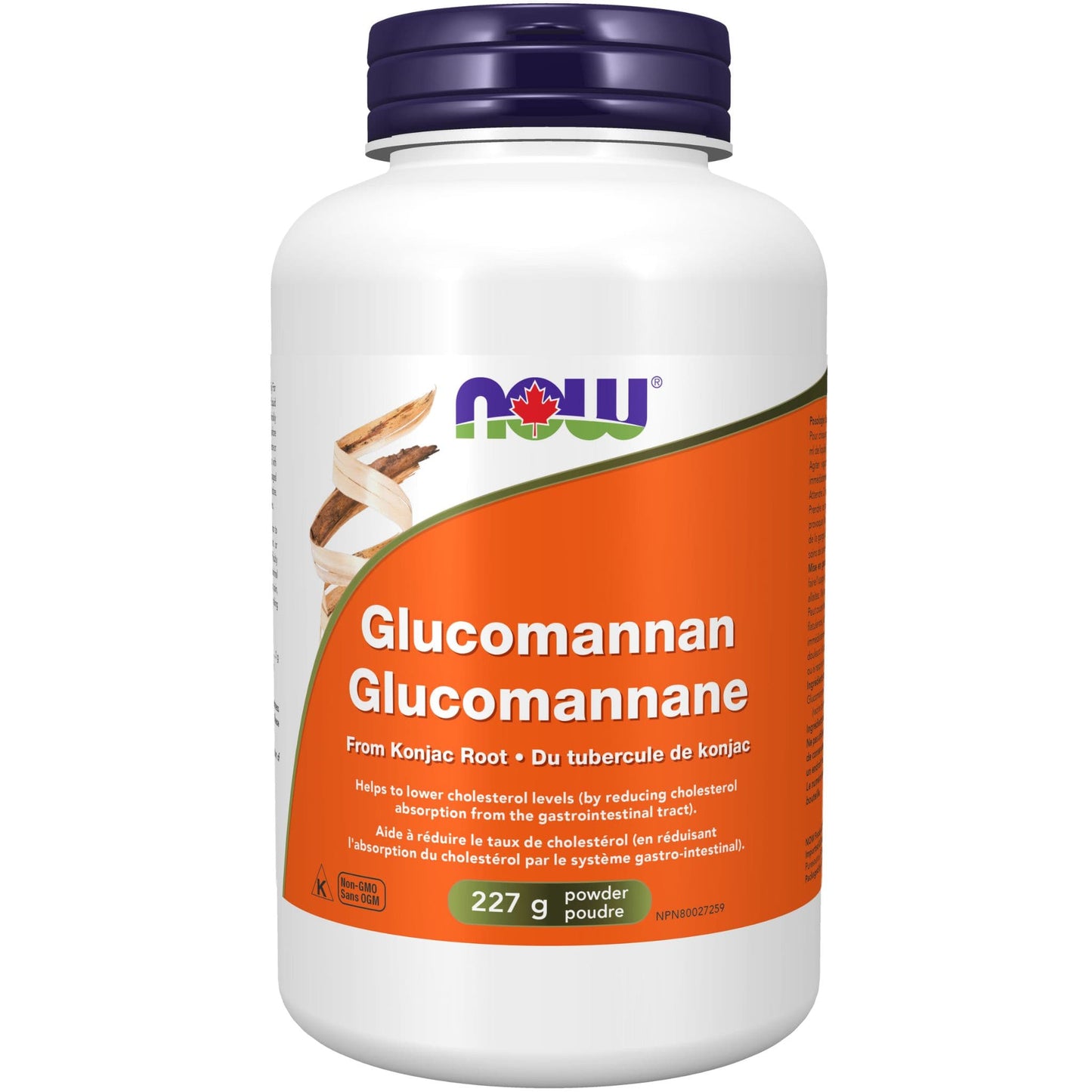 Unflavoured, 227g | NOW Glucomannan Powder From Konjac Root