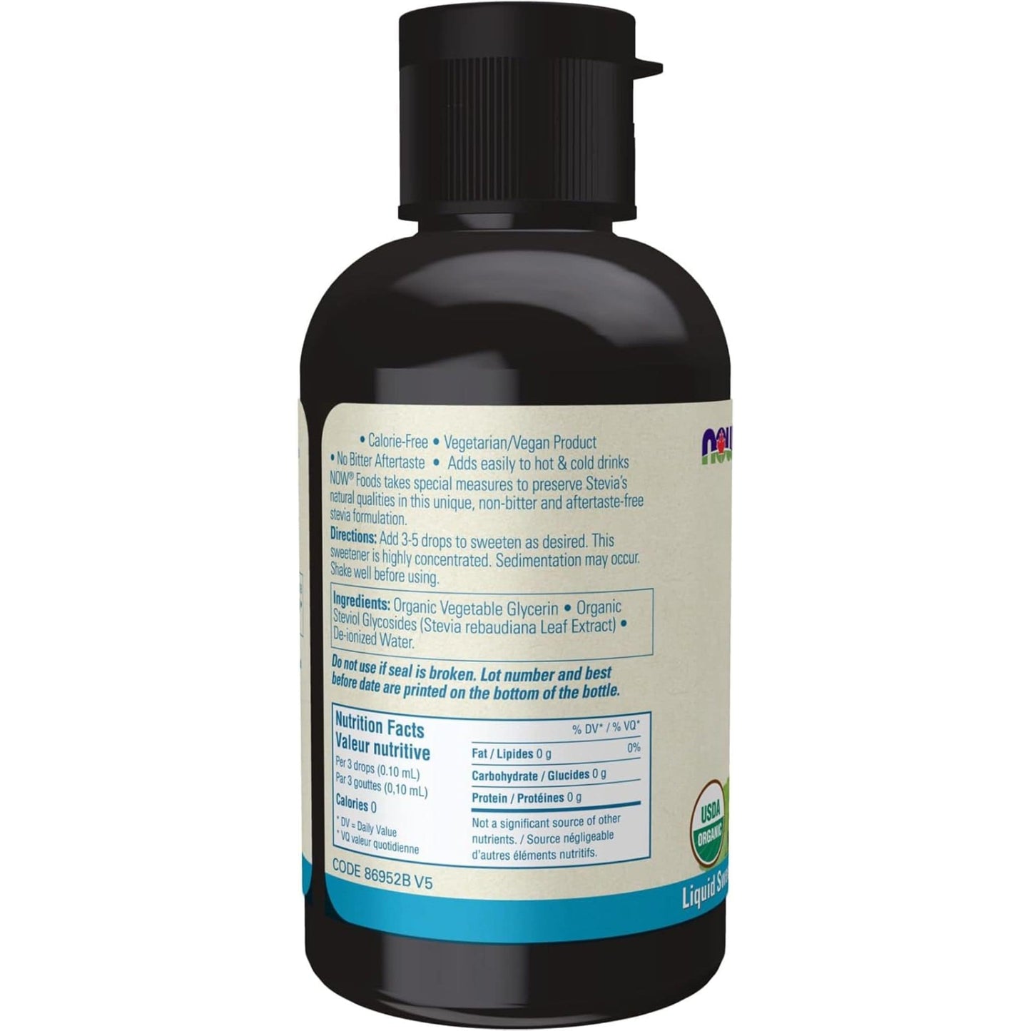 Natural Flavour, 60mL | NOW Better Stevia Alcohol-Free, Zero Calories, Liquid Sweetener