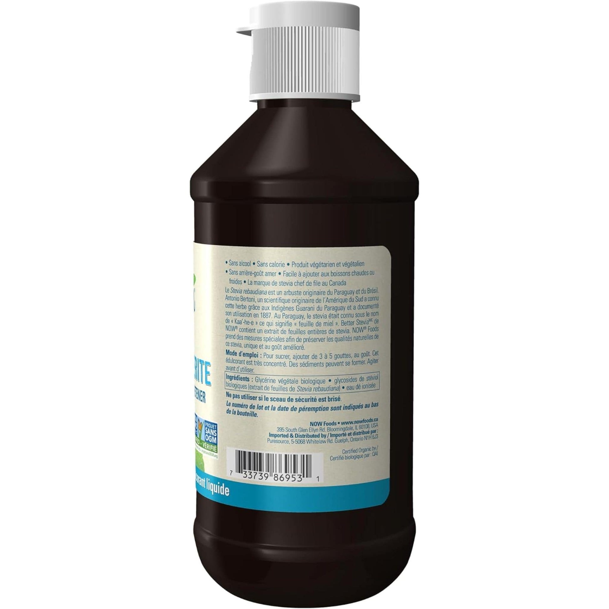 Natural Flavour, 237mL | NOW Better Stevia Organic Glycerite Zero-Calorie Liquid Sweetener