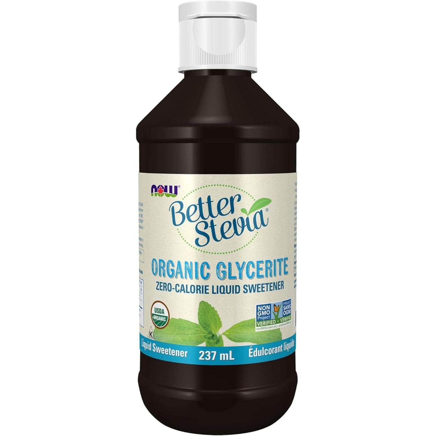 Natural Flavour, 237mL | NOW Better Stevia Organic Glycerite Zero-Calorie Liquid Sweetener