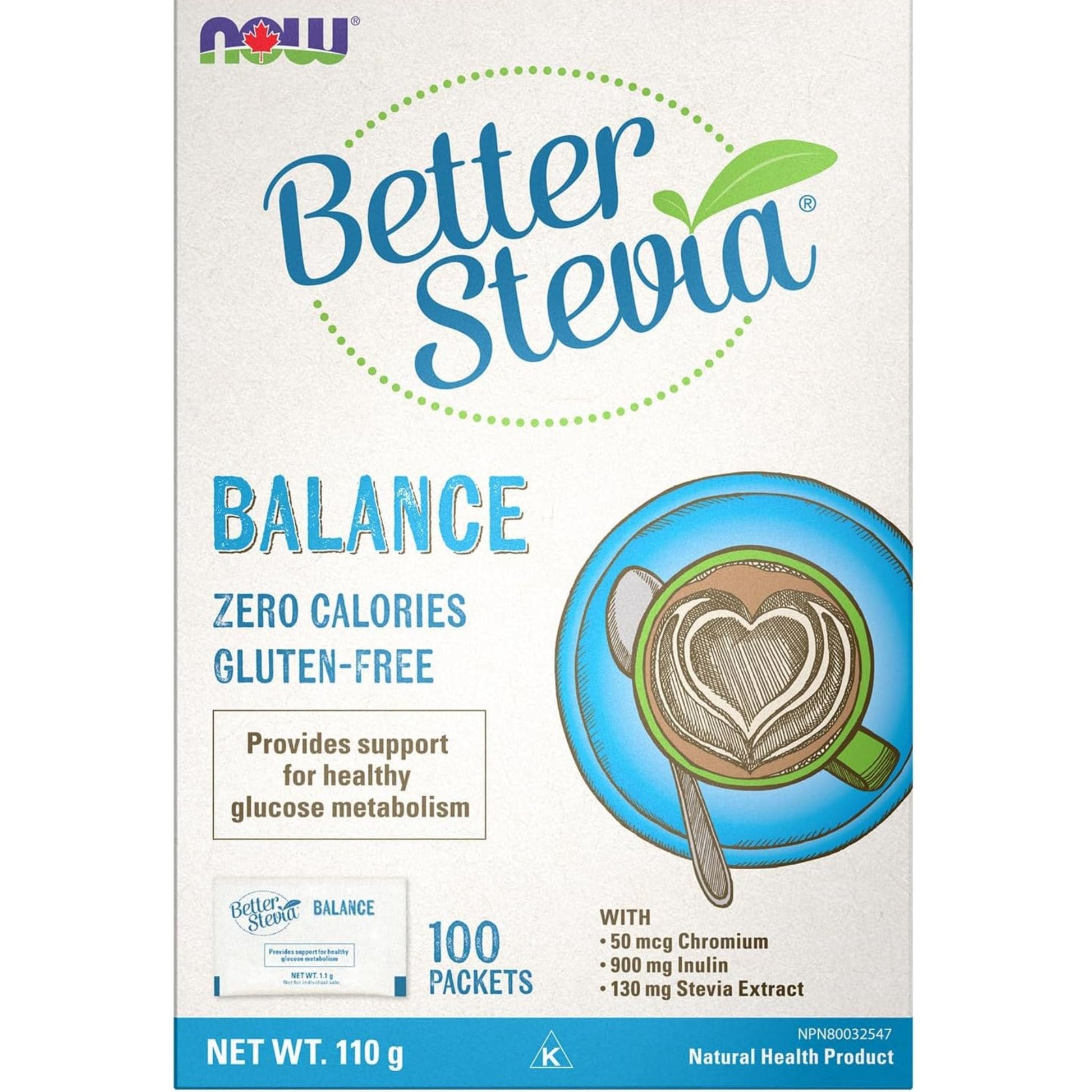 100 Packets | NOW Better Stevia Balance