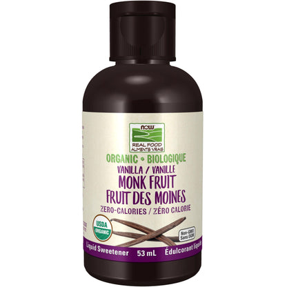 Vanilla Flavour, 53mL | NOW Organic Monk Fruit Liquid Sweetener