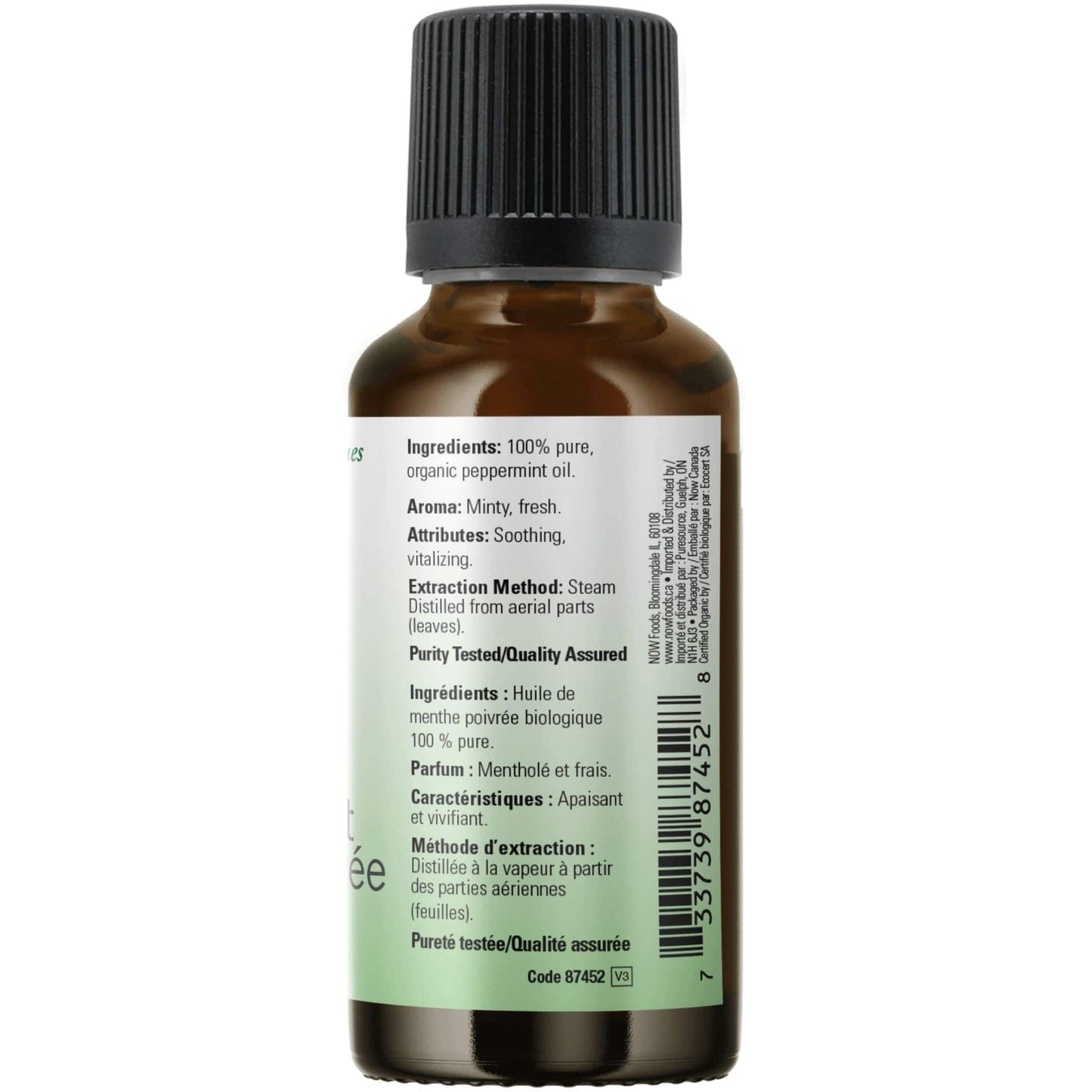 30mL | NOW 100% Pure & Organic Peppermint Essential Oil Blend