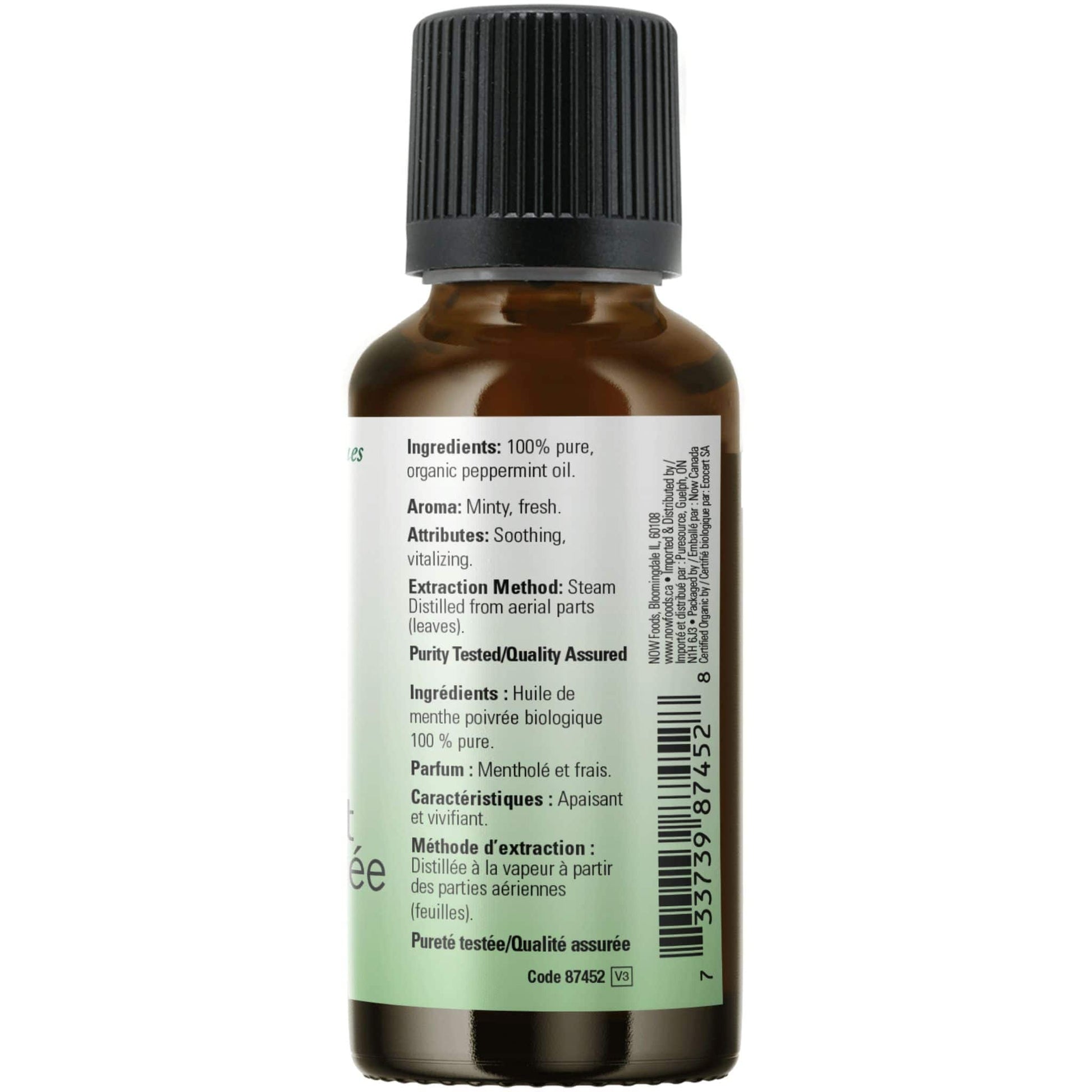 30mL | NOW 100% Pure & Organic Peppermint Essential Oil Blend