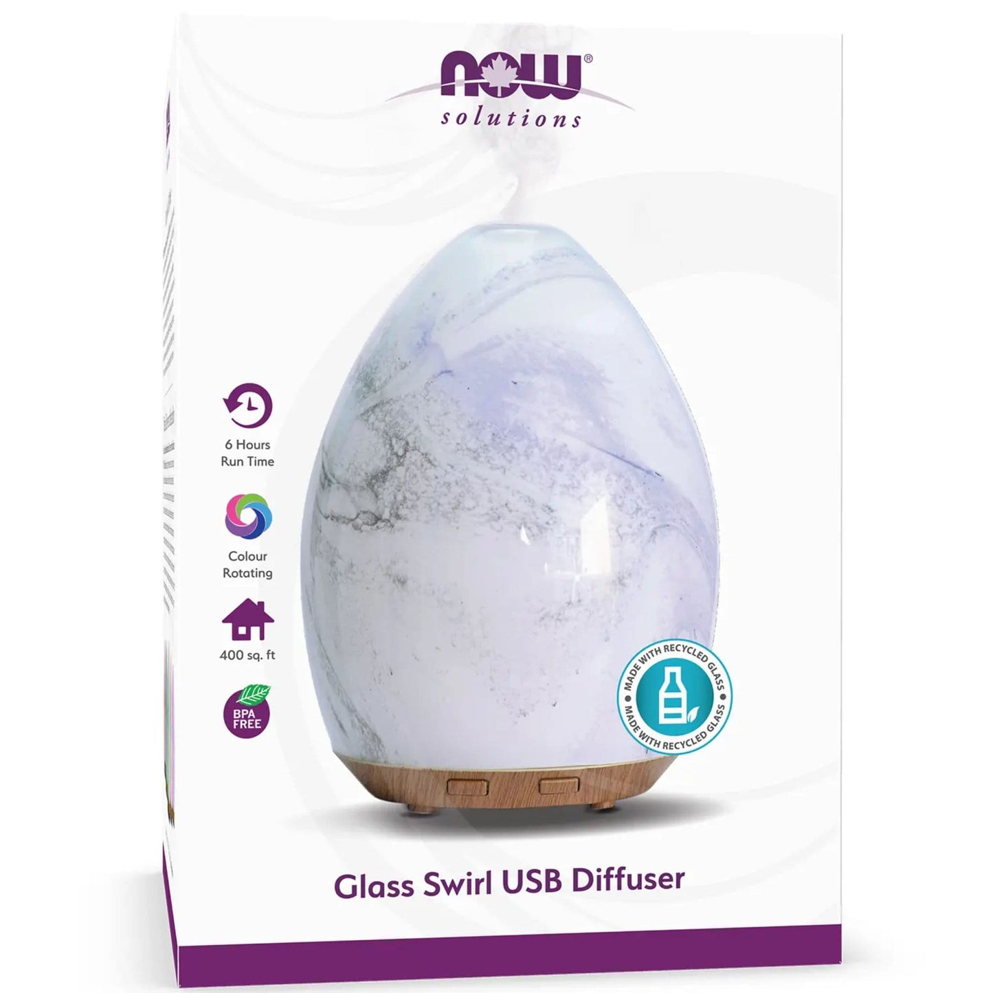 NOW Glass Swirl USB Diffuser