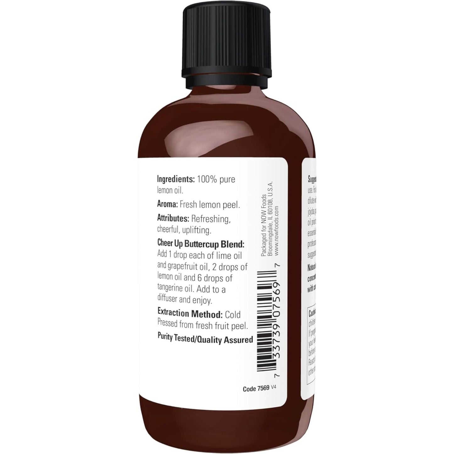 118mL | NOW 100% Pure Lemon Essential Oil