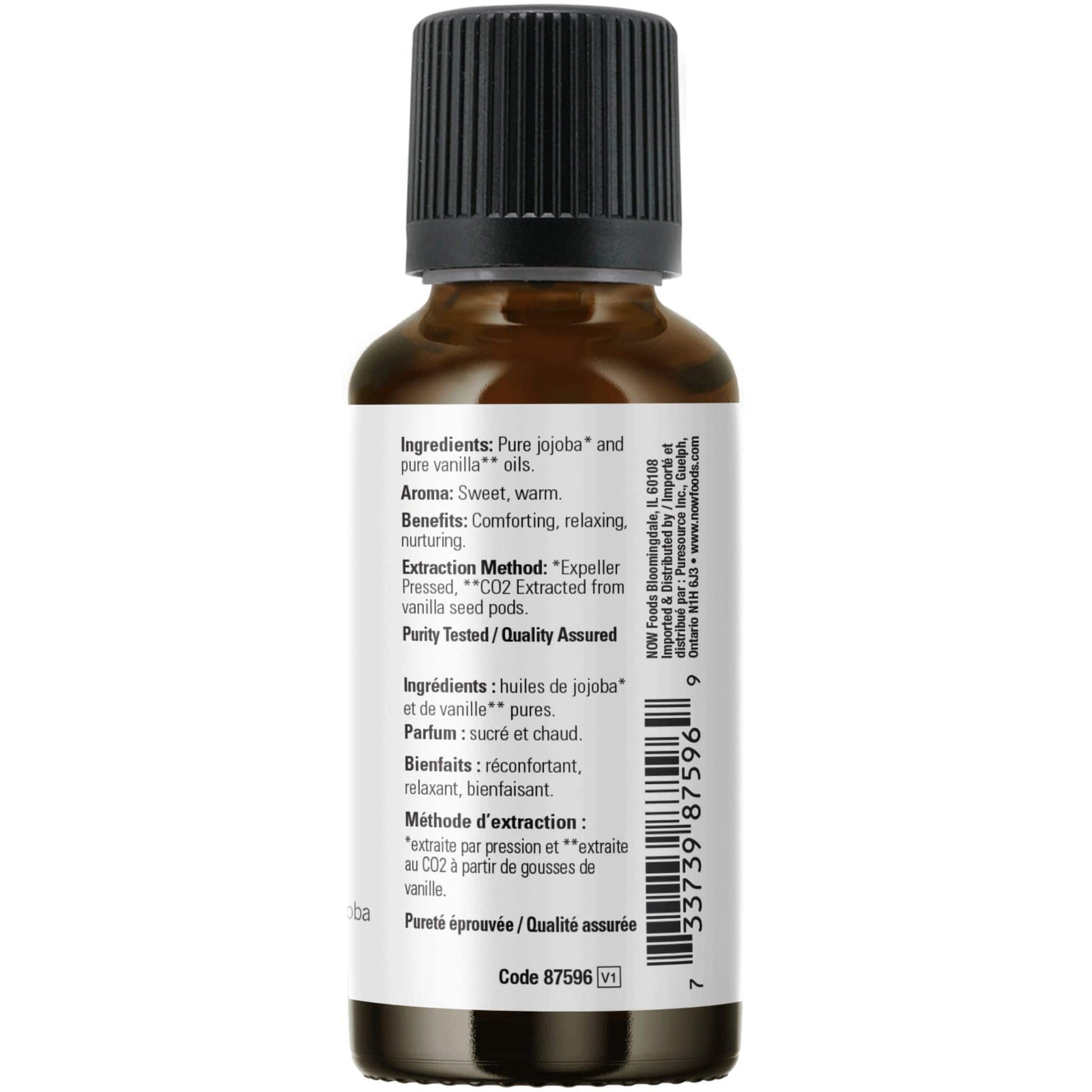 30mL | NOW Vanilla 1% Essential Oil in Jojoba Oil