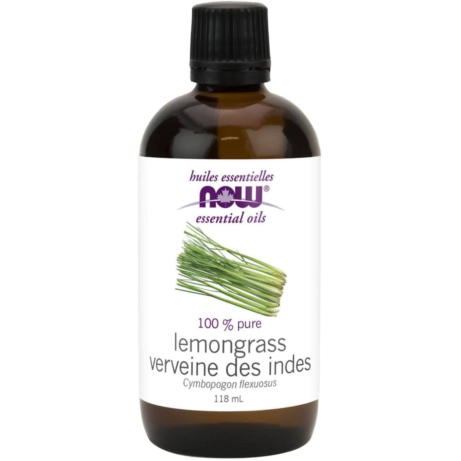 118mL | NOW 100% Pure Lemongrass Essential Oil Blend