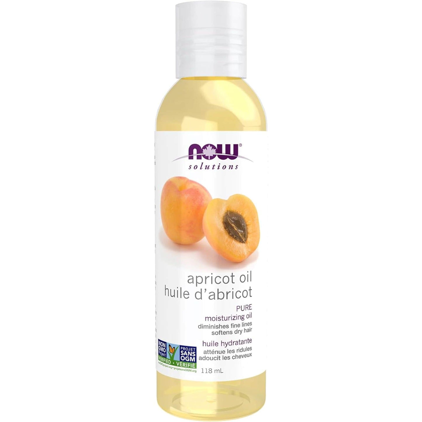 118mL | NOW Solutions Pure Apricot Moisturizing Oil