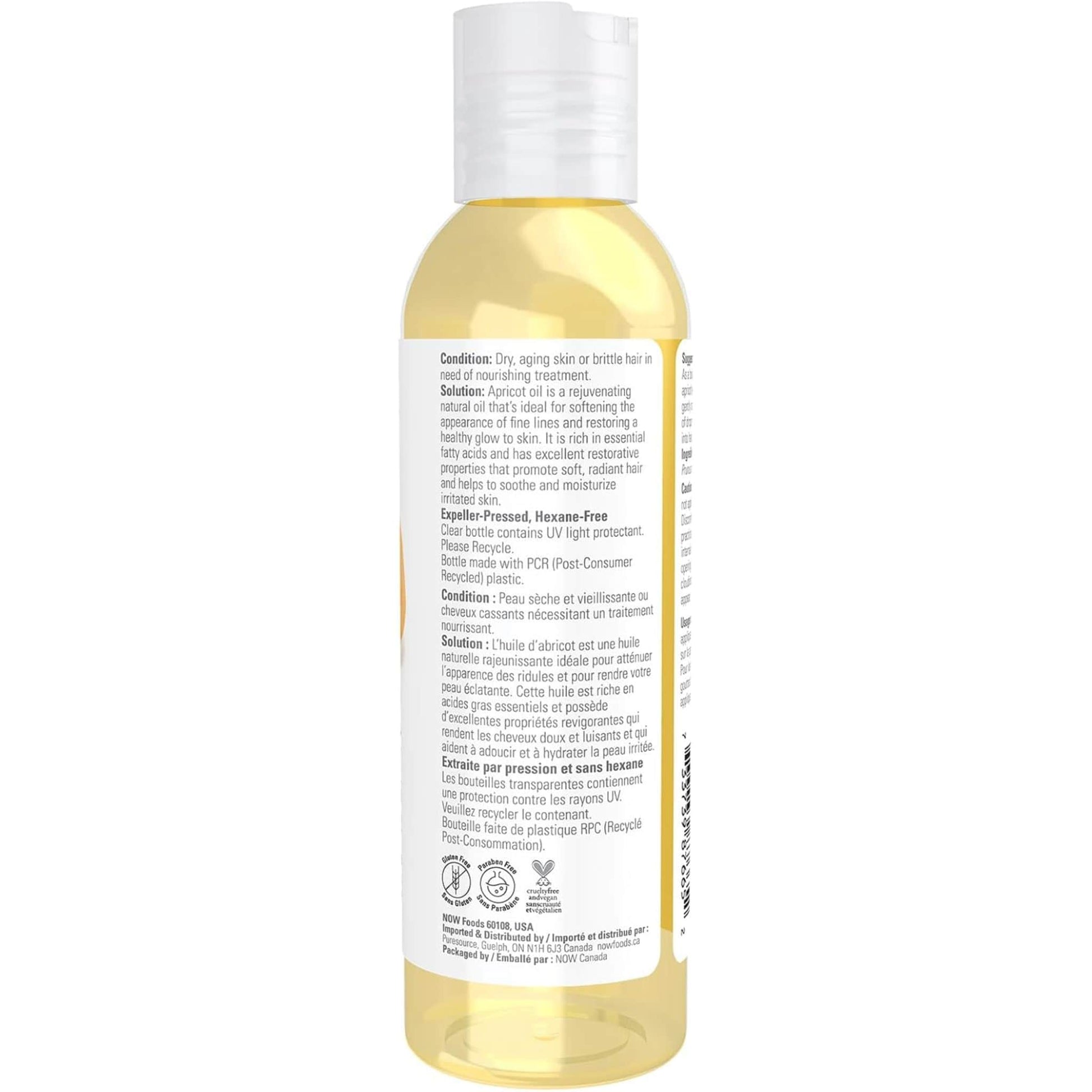 118mL | NOW Solutions Pure Apricot Moisturizing Oil