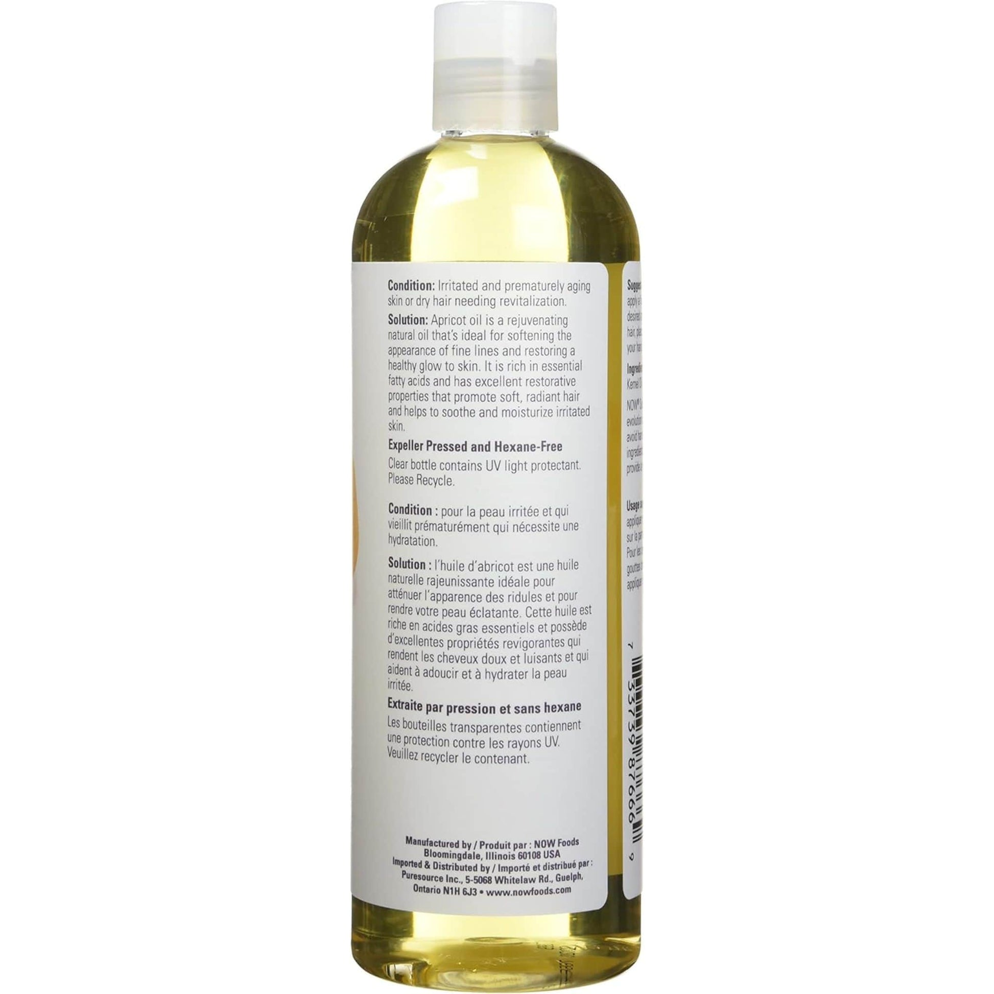 473mL | NOW Solutions Pure Apricot Moisturizing Oil