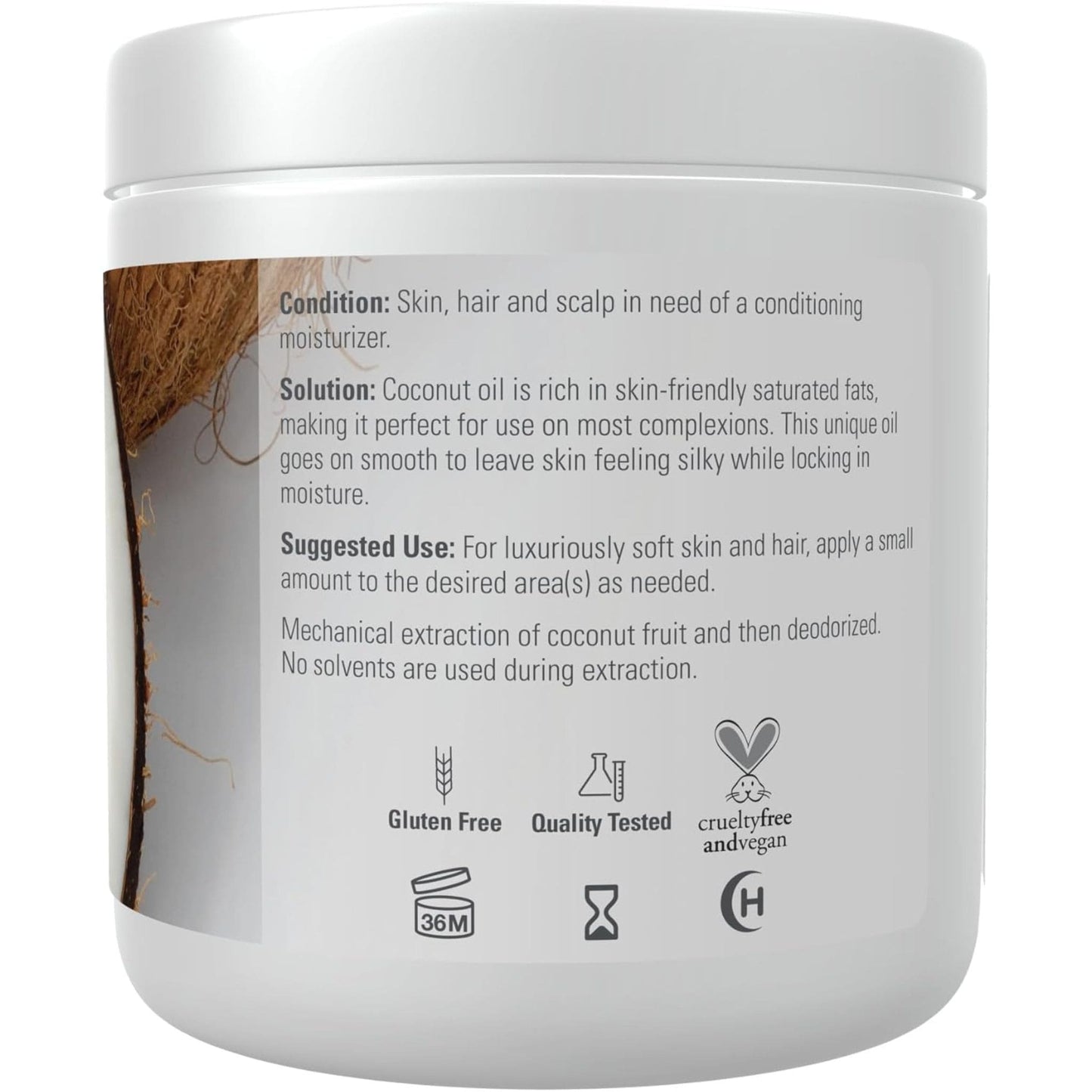 207mL | NOW Solutions Coconut Oil Natural for Skin and Hair