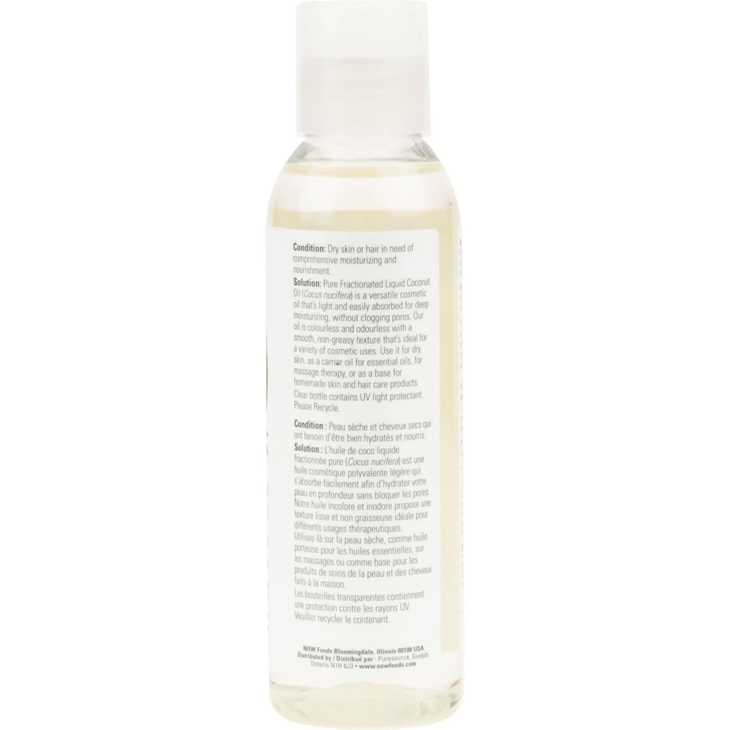 473mL | NOW Solutions Pure Fractionated Liquid Coconut Oil