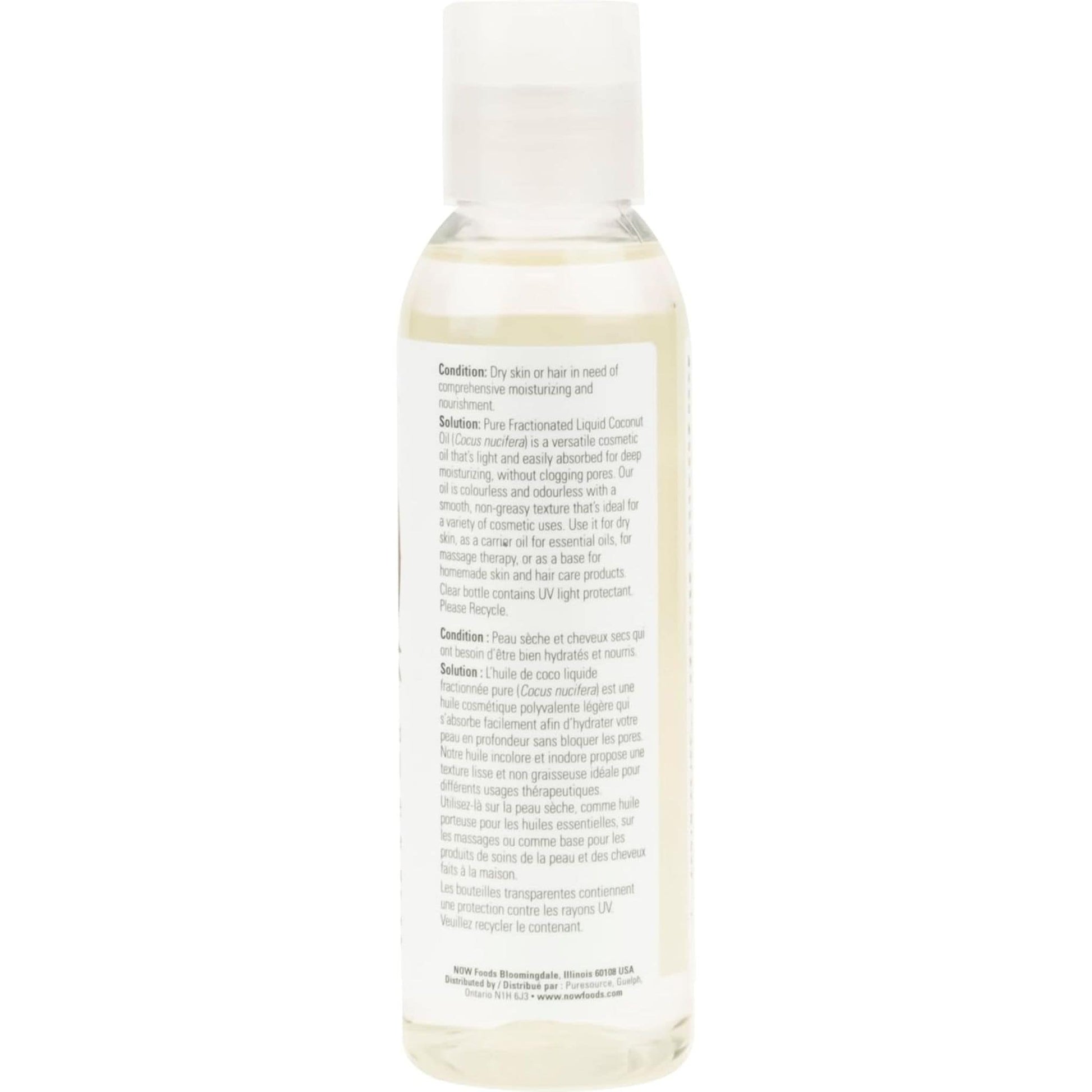 473mL | NOW Solutions Pure Fractionated Liquid Coconut Oil
