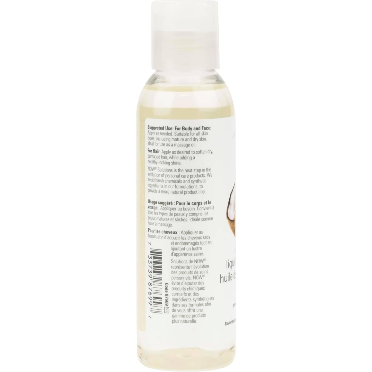 473mL | NOW Solutions Pure Fractionated Liquid Coconut Oil