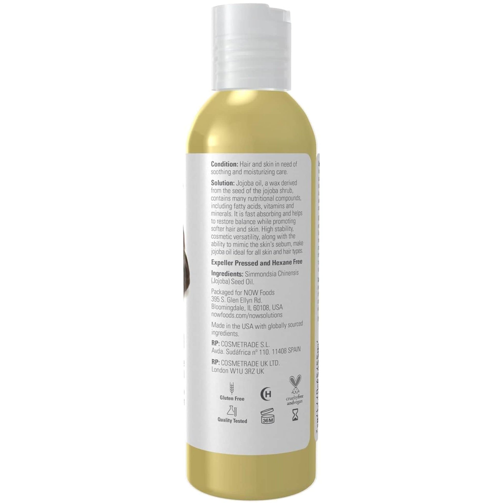 118mL | NOW Solutions 100% Pure Jojoba Oil