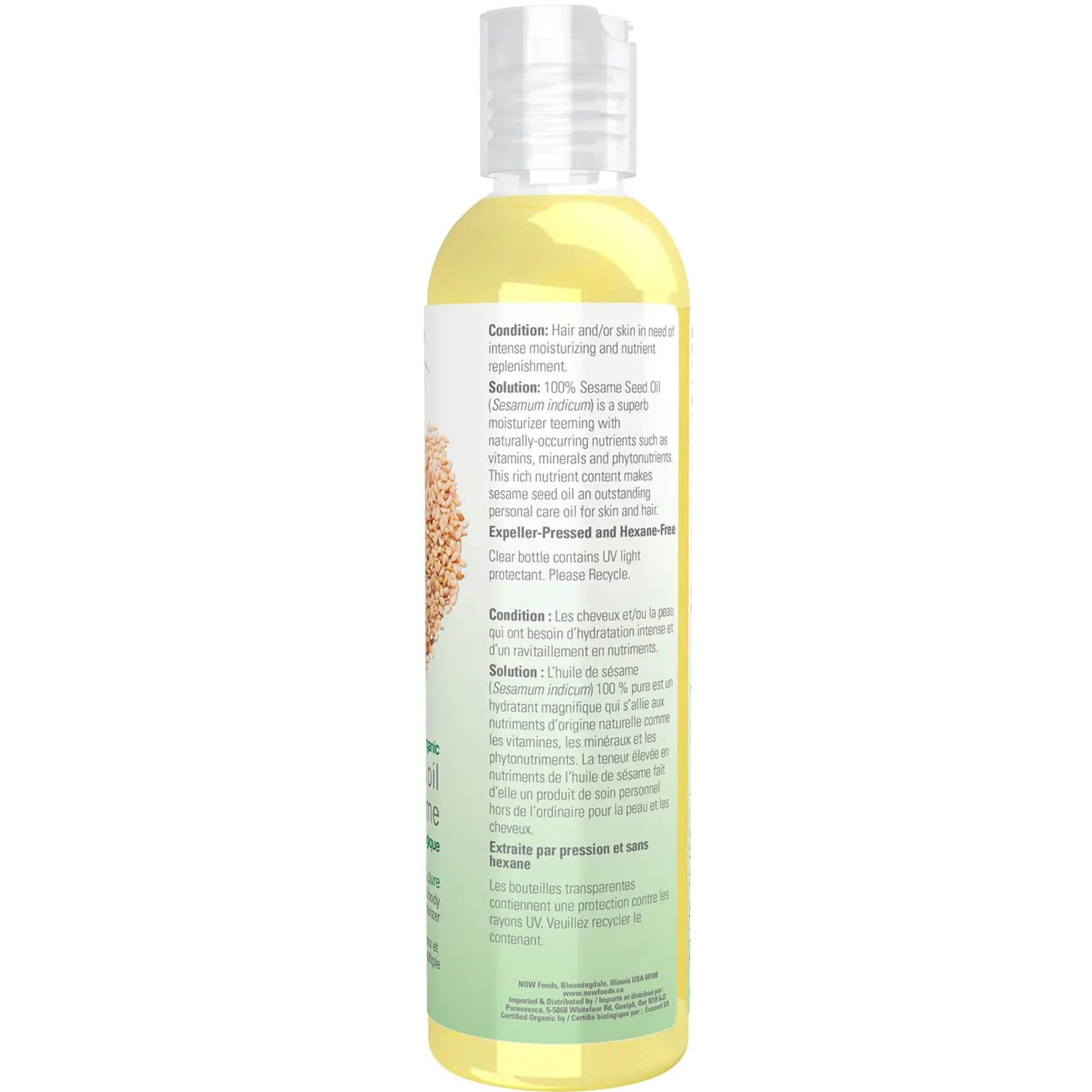 237mL | NOW Solutions Organic Sesame Seed Oil