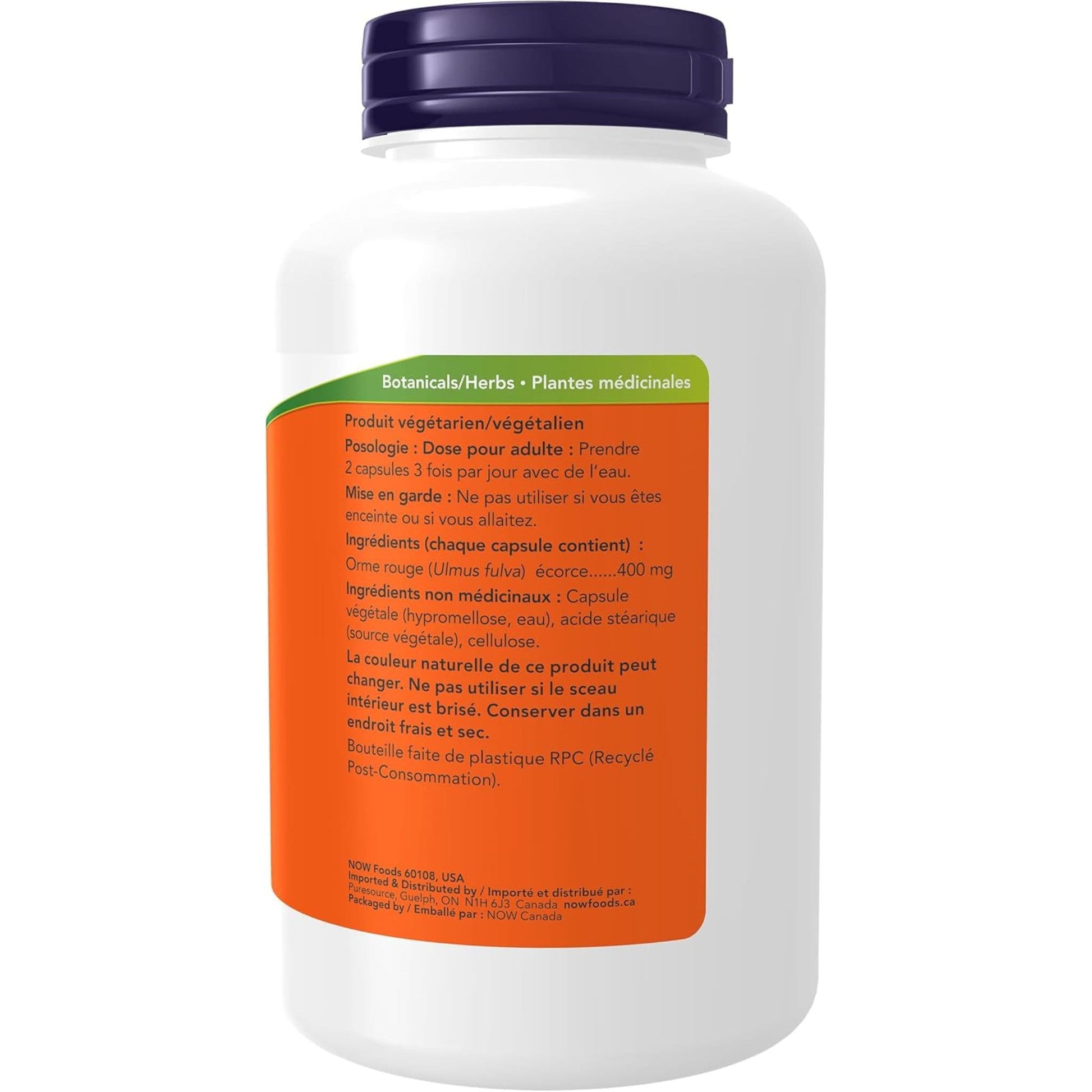 250 Vegetable Capsules | NOW Slippery Elm 400 mg