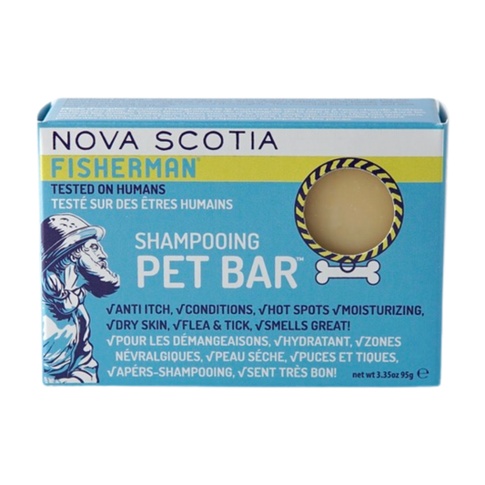 Nova Scotia Fisherman Dog Shampoo Bar with Sea Kelp, Lemongrass and Cedarwood, 95g