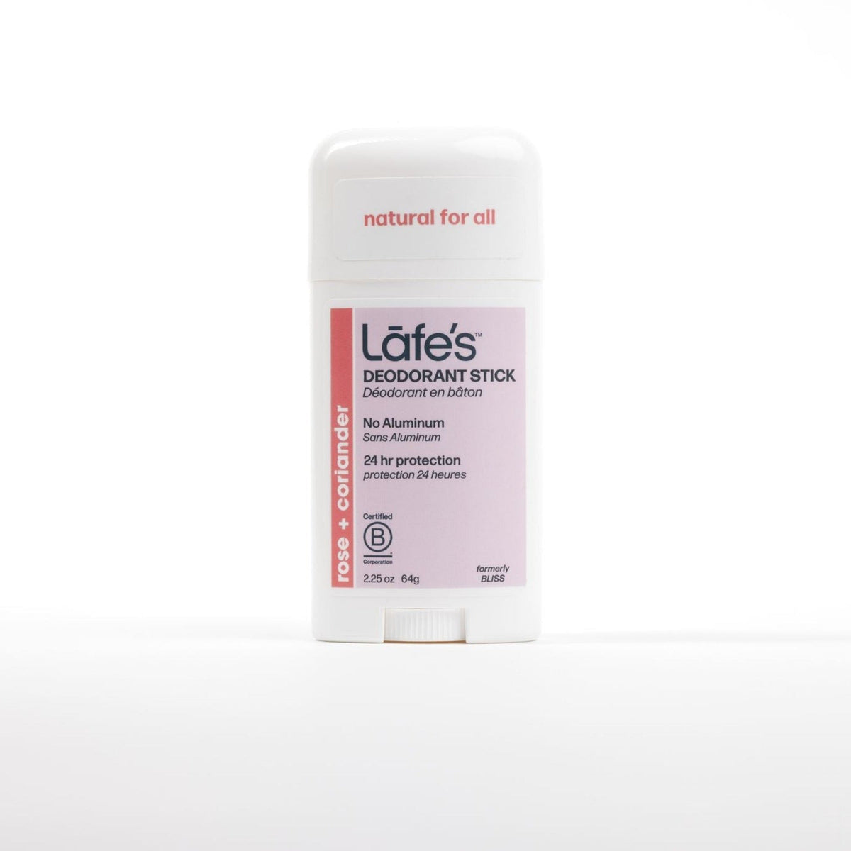 Lafe's Twist Stick Deodorant - Rose + Coriander