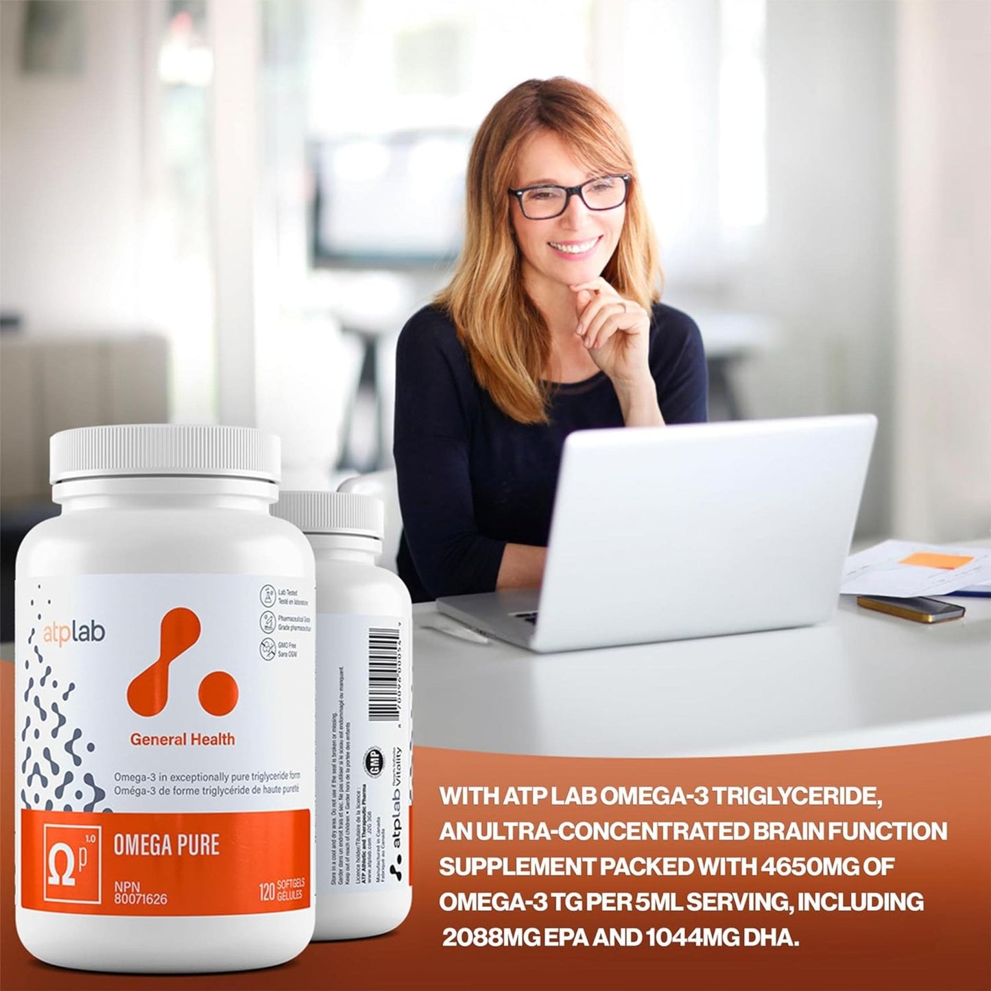 120 Softgels | ATP Lab Omega Pure