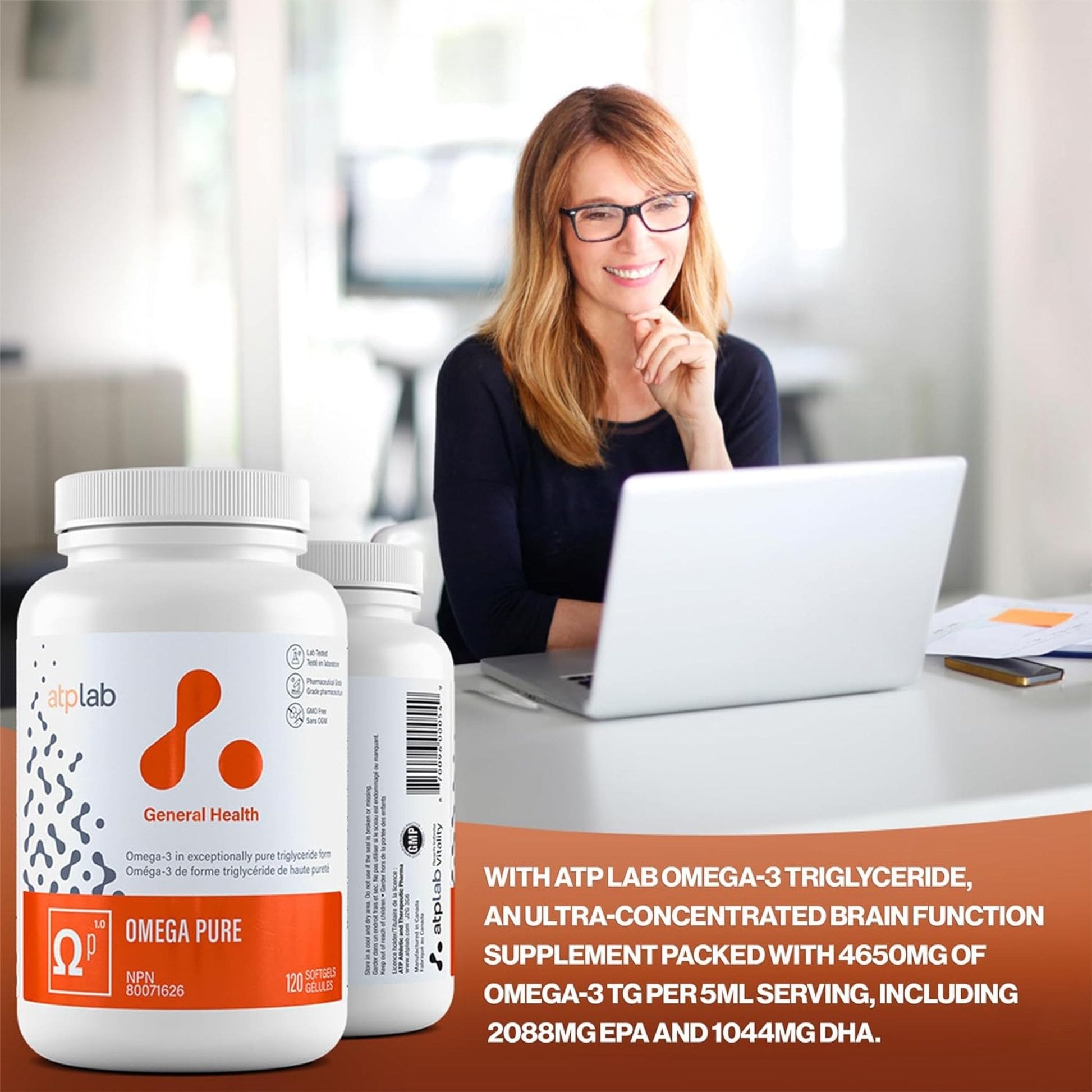 120 Softgels | ATP Lab Omega Pure