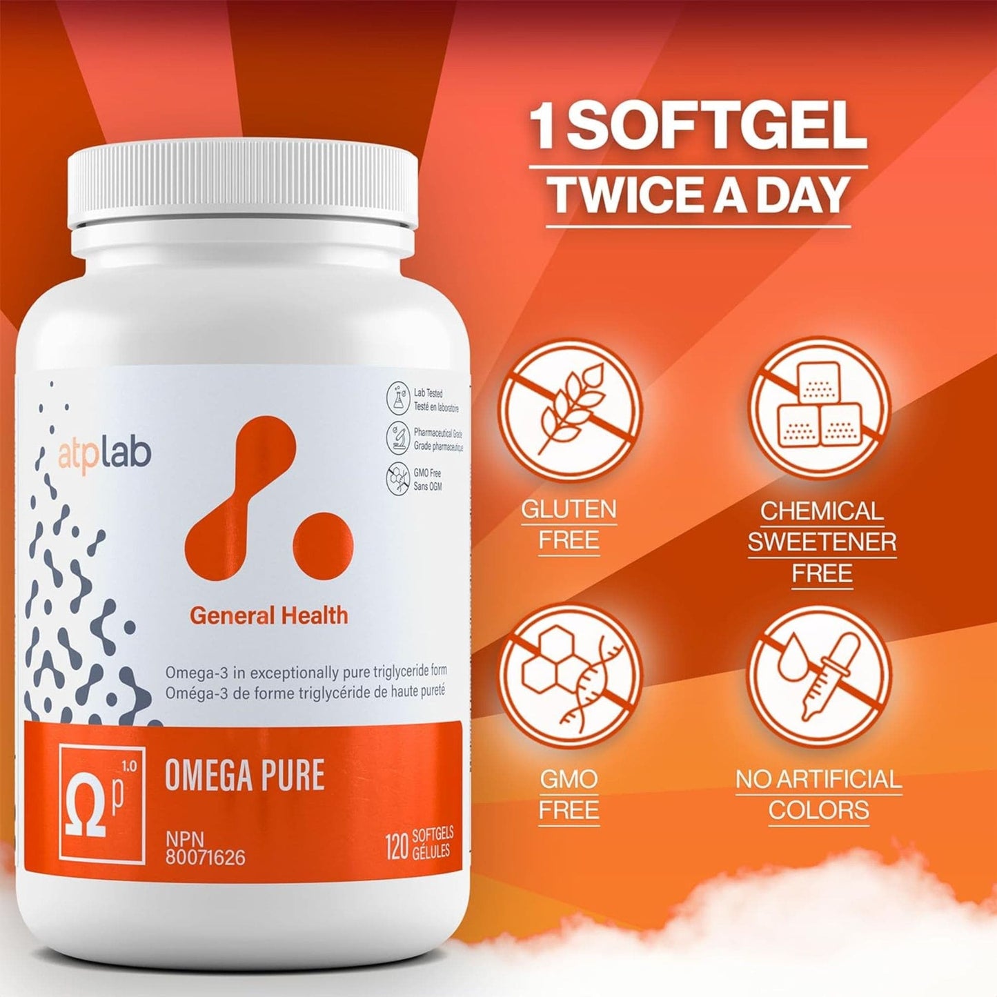 120 Softgels | ATP Lab Omega Pure