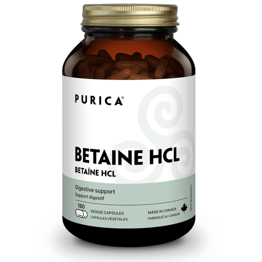 180 Vegetable Capsules | Purica Betaine HCL