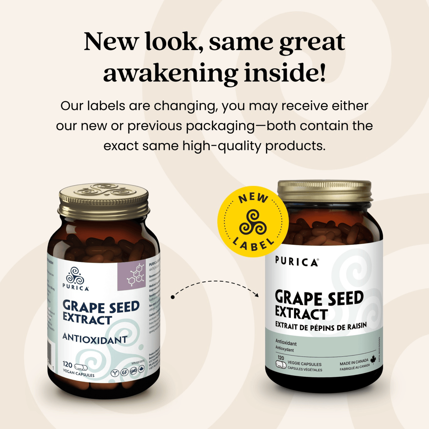120 Vegetable Capsules | Purica Grape Seed Extract